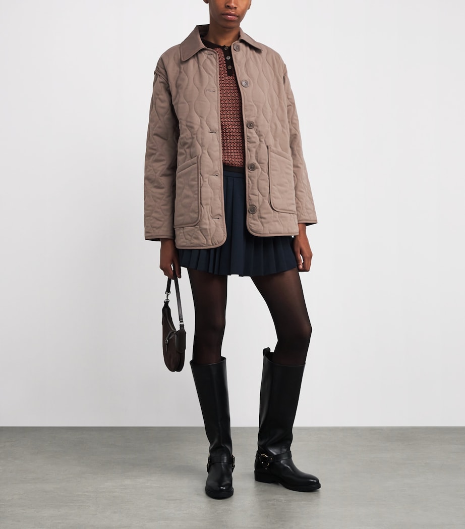 Cashmere Shrunken Polo Shirt BURNT COCOA COMBO Image 2