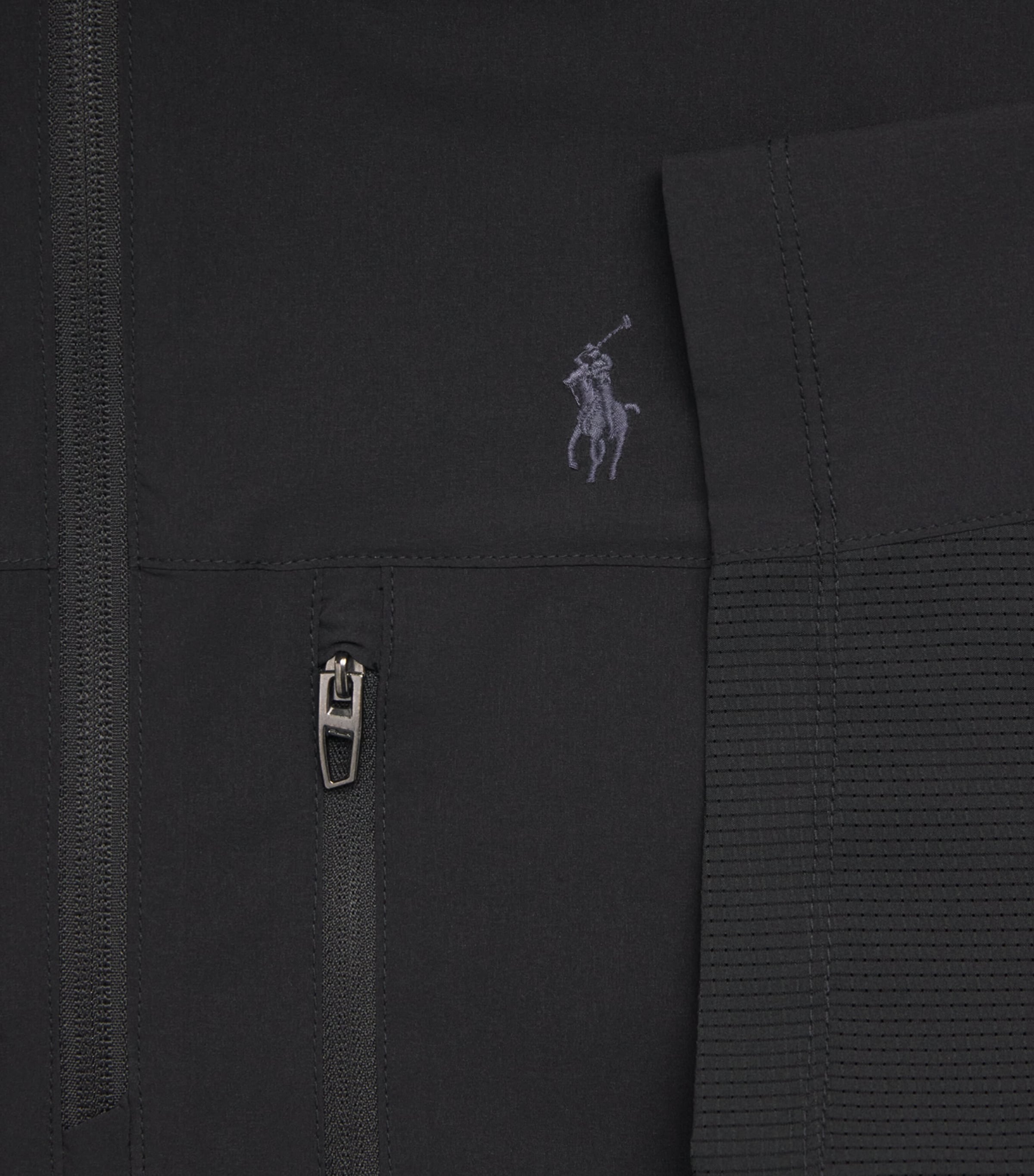 RLX Ralph Lauren Mens Wate-Repellent Half-Zip Top Polo Black Image 6