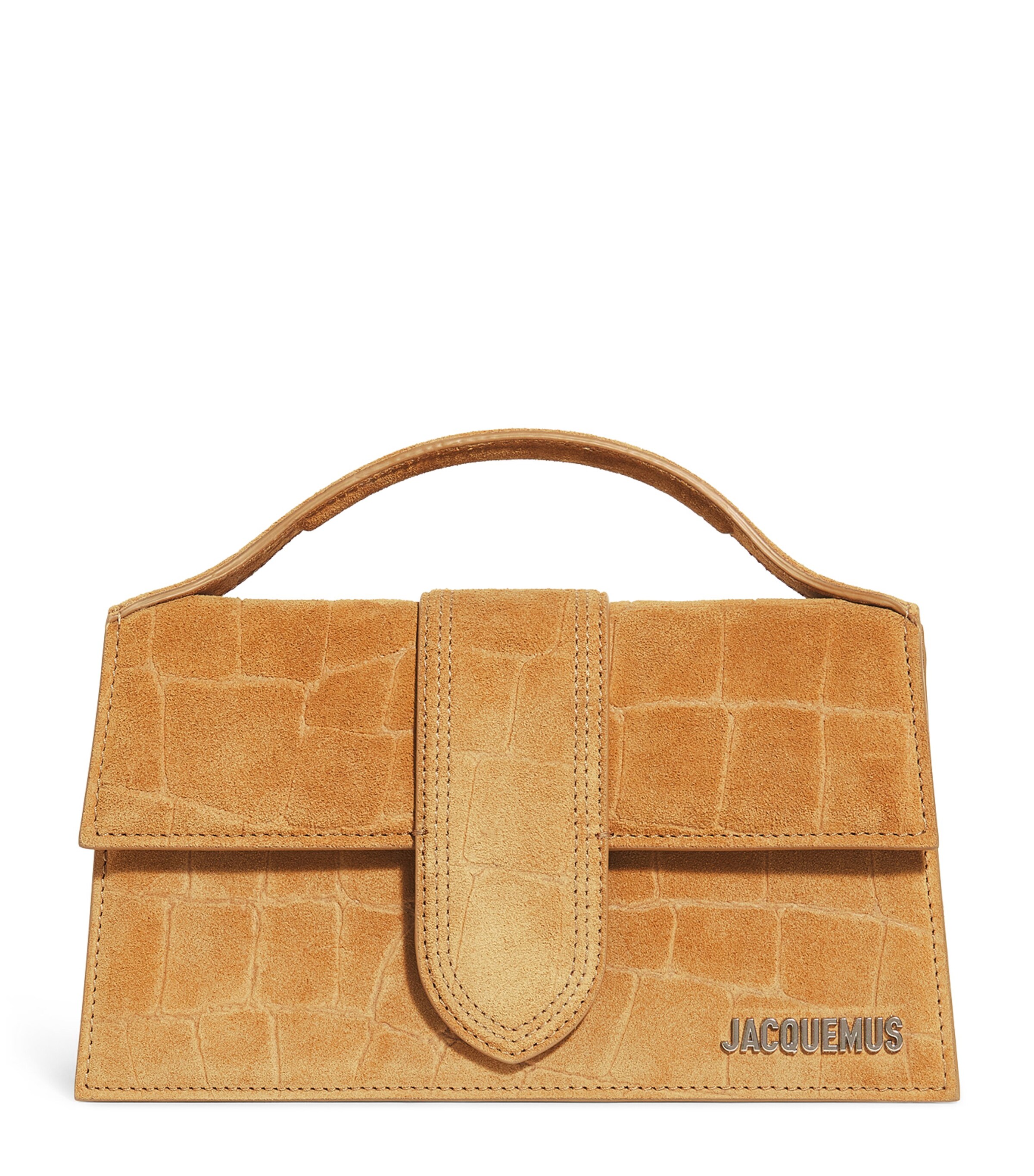 Jacquemus Brown Suede Le Grand Bambino Top-Handle Bag | Harrods CA