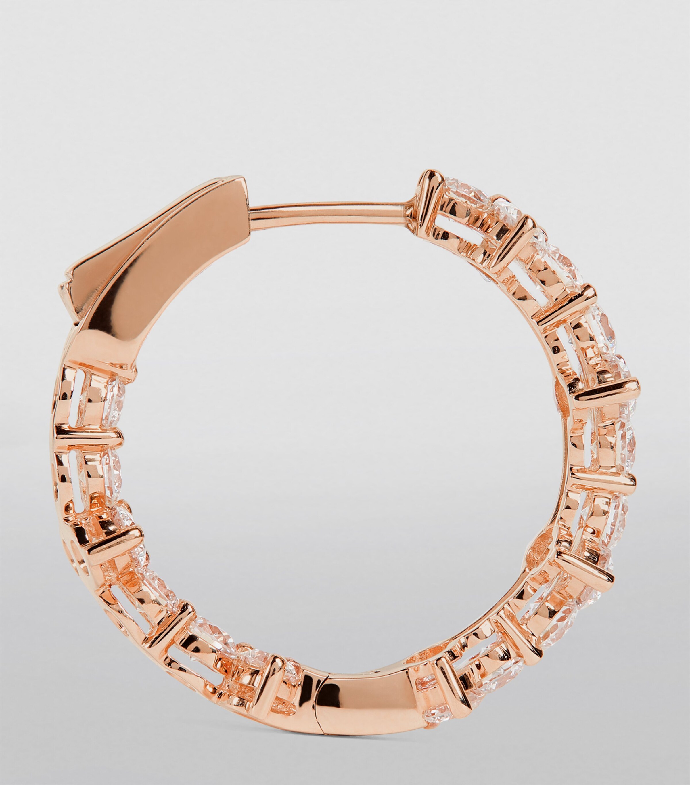 Anita Ko Rose Gold and Diamond Vivi Hoop Earrings Rose Gold Image 3