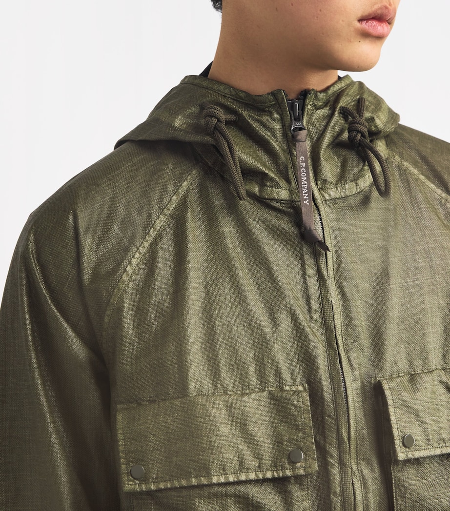 Technical Rafia Drawstring-Hood Jacket THYME 669 Image 6