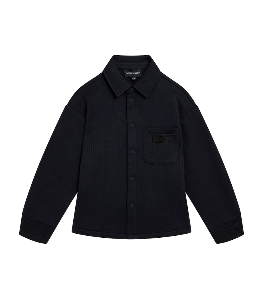 Cotton-Blend Overshirt (4-16 Years) UB118ICONIC 0920 NVY Image 1