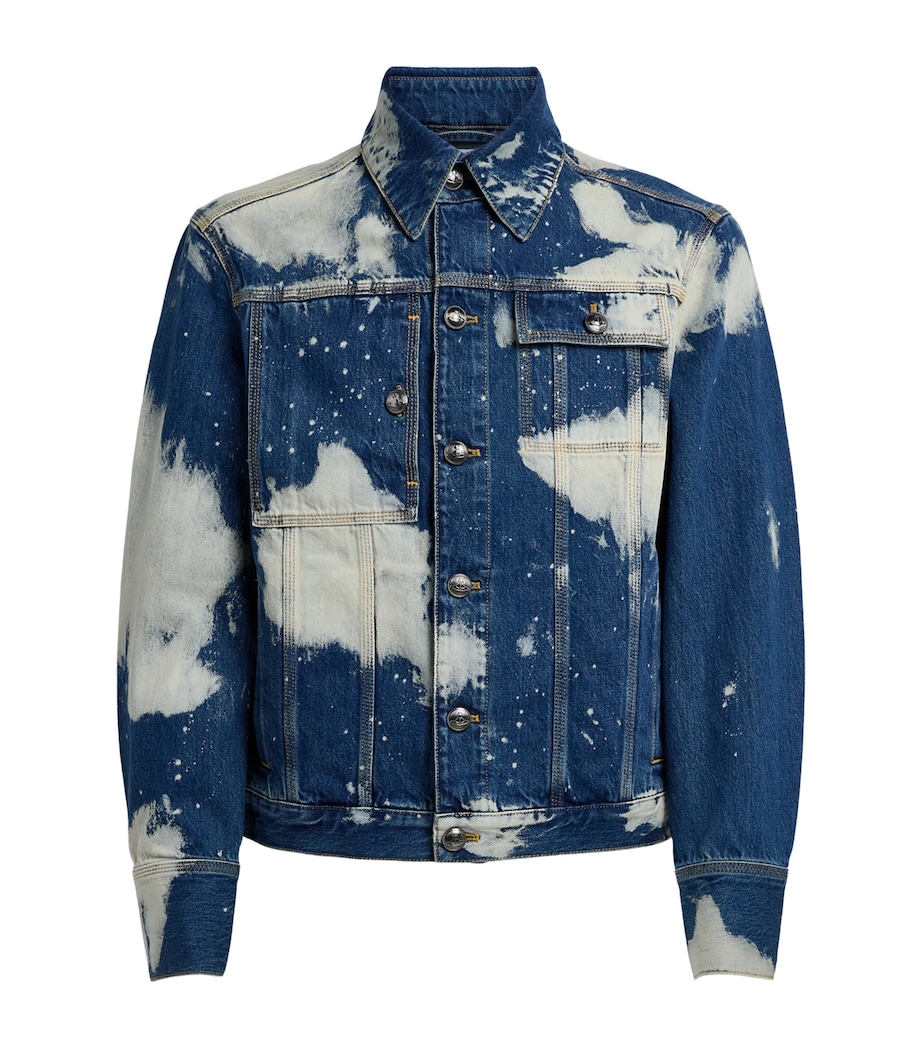 Vivienne Westwood Mens Bleached Denim Jacket Blue Image 1
