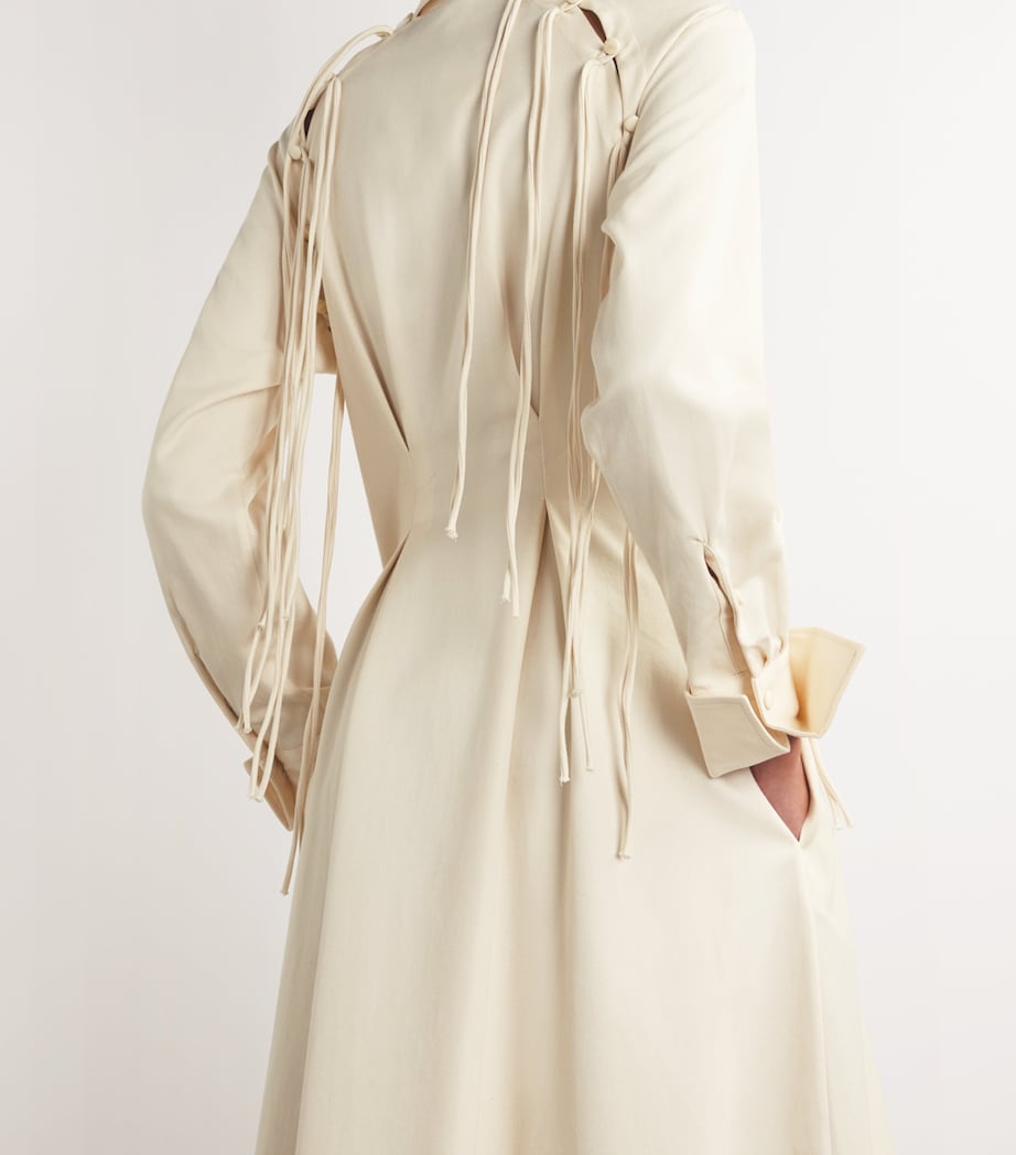 Palmer//Harding Womens Cotton Assembled Dress Ecru Cotton Twill Image 2