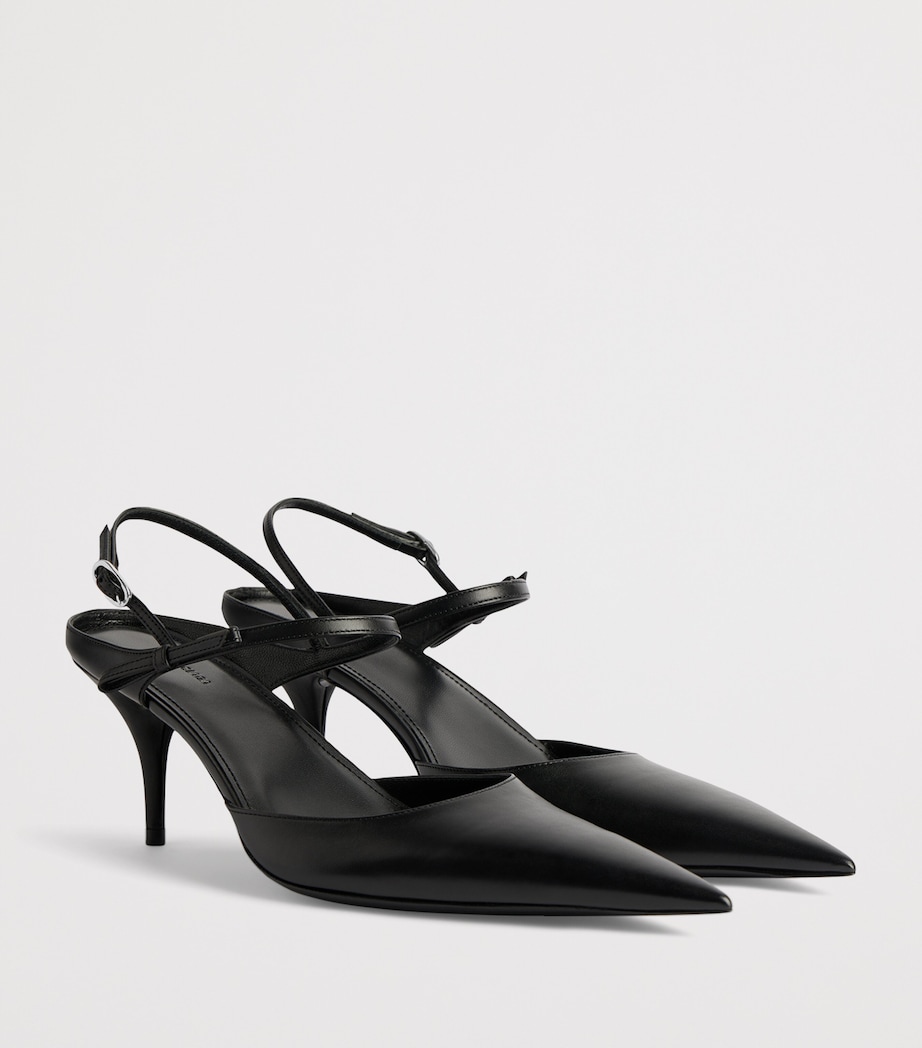 Balenciaga Leather Avenue Bow Slingback Pumps 70 Image 5