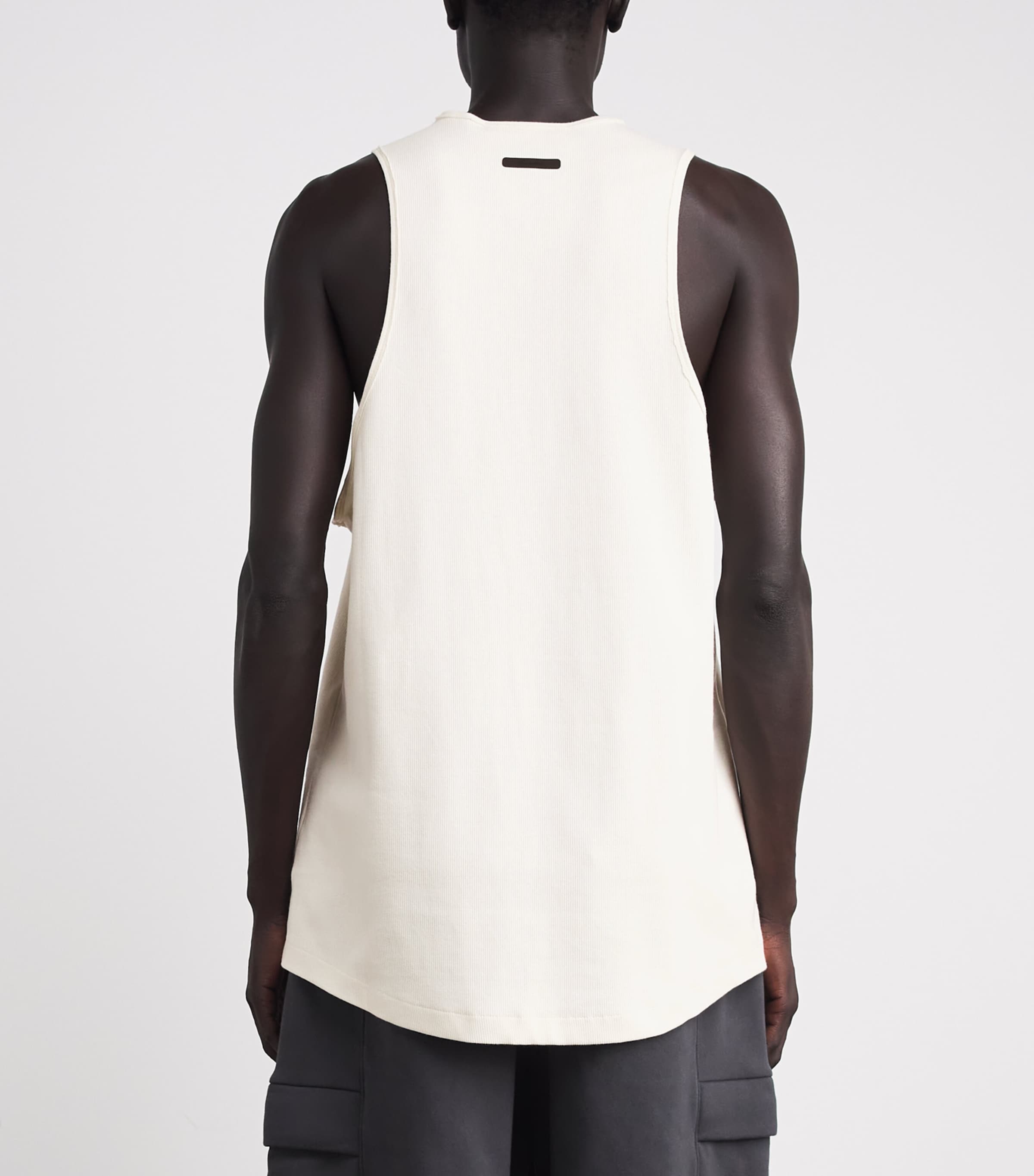 FEAR OF GOD ESSENTIALS Mens Ribbed Essential Tank Top Ivory Image 5