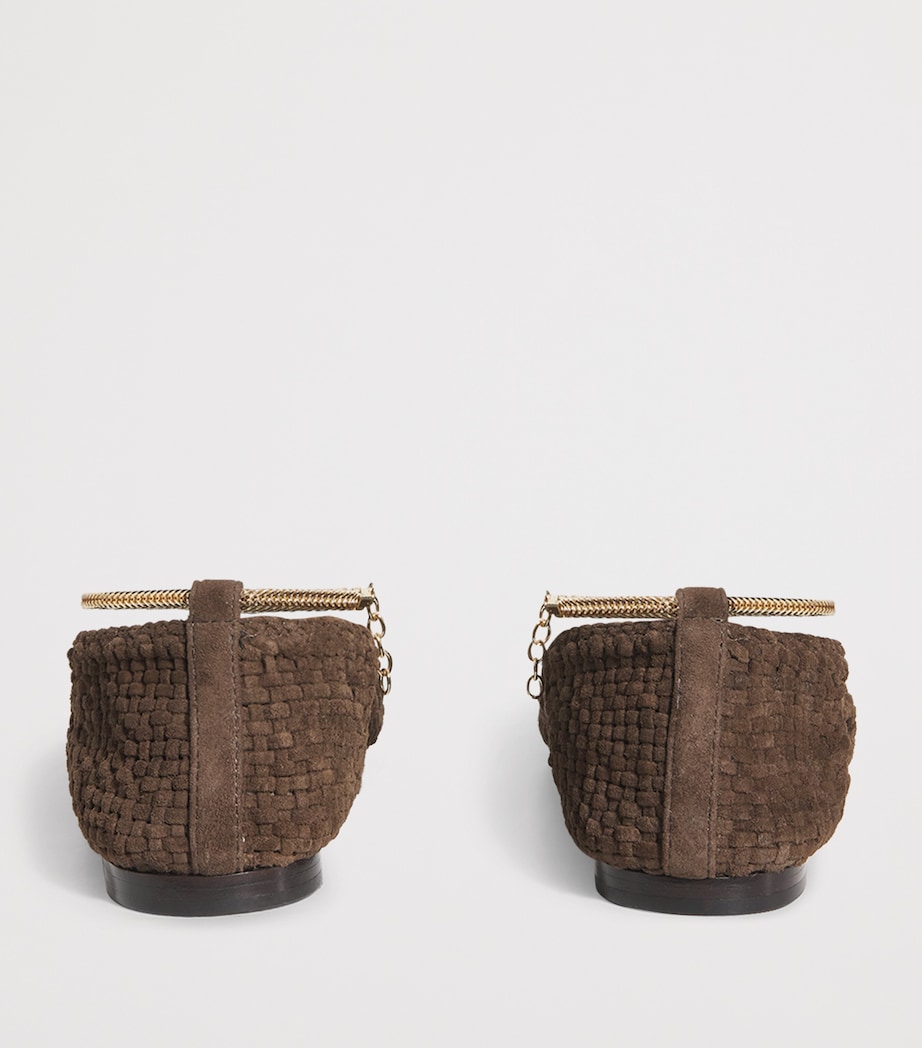 Suede Juliette Ballet Flats CHOCOLATE Image 3