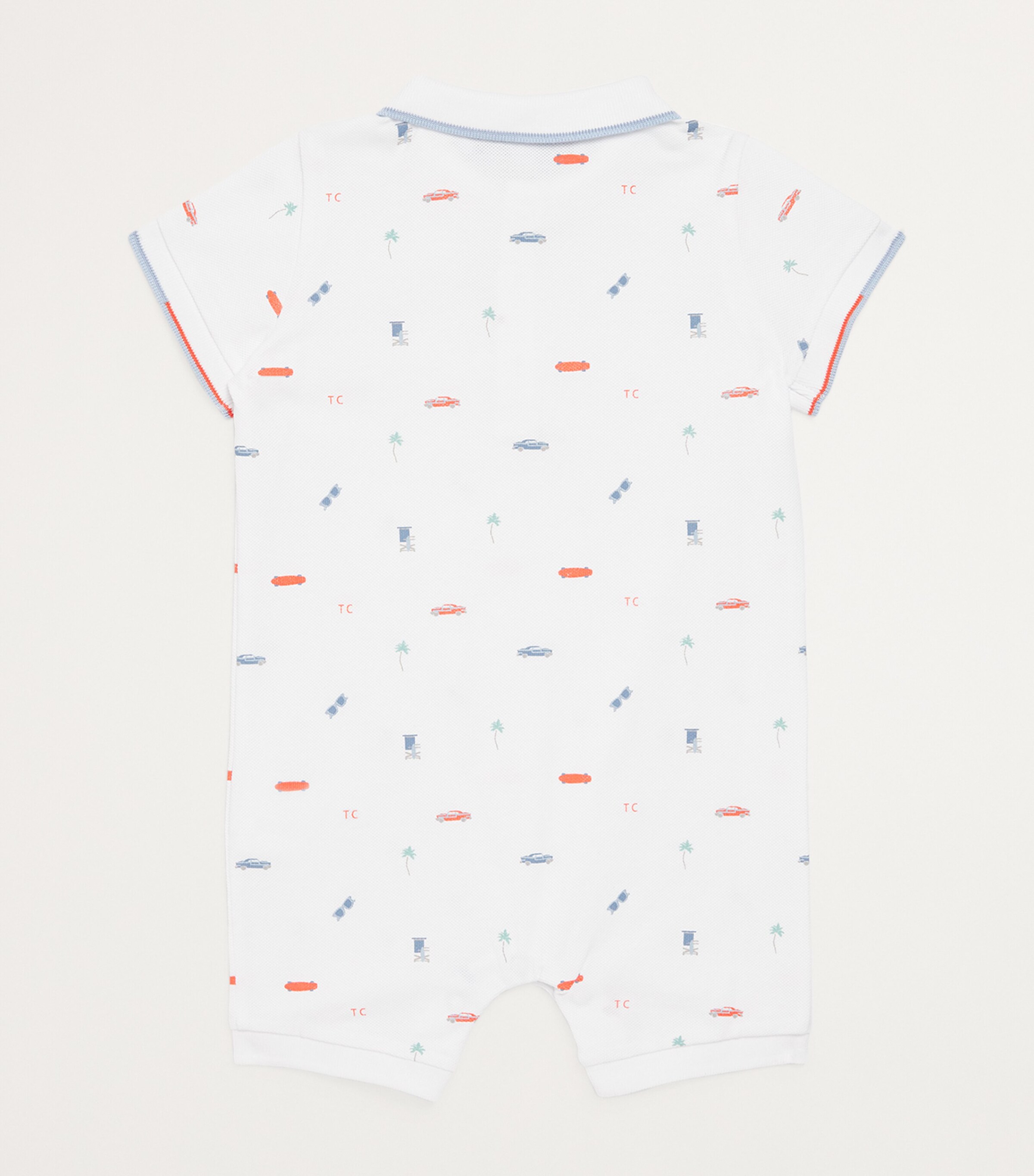 Tartine et Chocolat Cotton Playsuit (3-12 Months) Spicy Orange Image 2