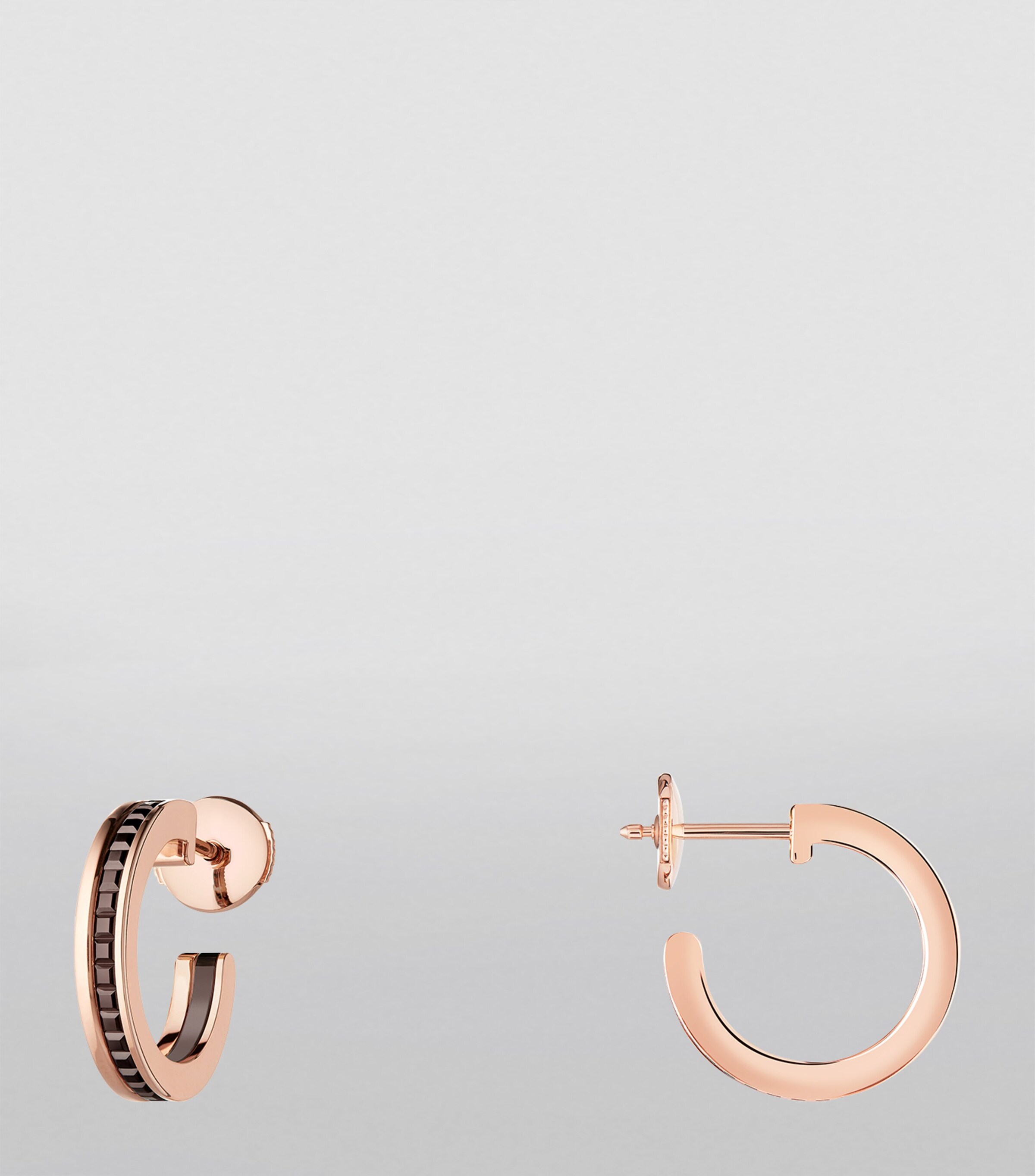 Rose Gold and Brown PVD Quatre Classique Hoop Earrings YELLOW GOLD Image 3
