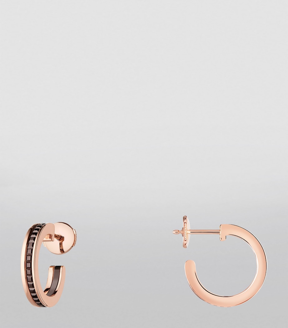 Rose Gold and Brown PVD Quatre Classique Hoop Earrings YELLOW GOLD Image 3