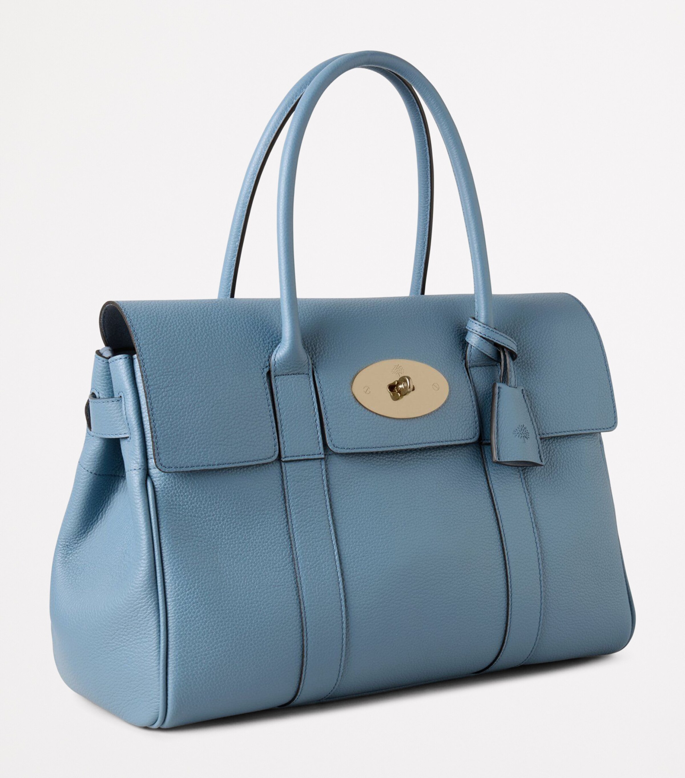 Small Leather Bayswater Shoulder Bag BRIGHTON BLUE Image 2