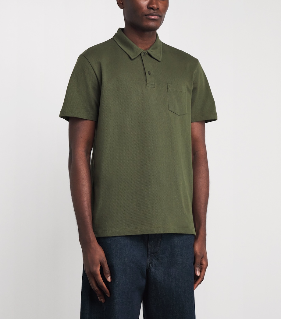 Sunspel Mens Supima Cotton Riviera Polo Shirt Gniz Deep Image 4
