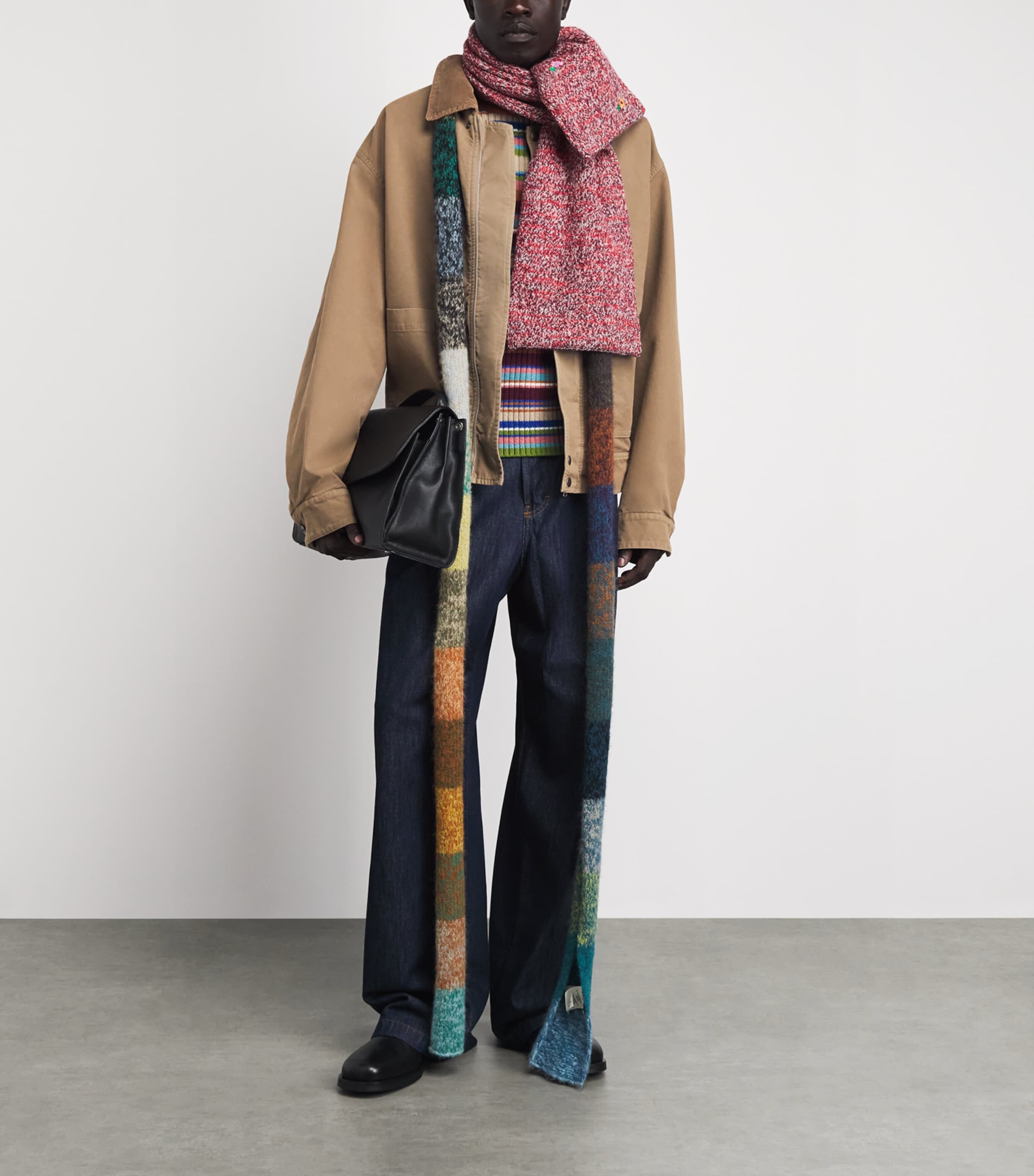 DRIES VAN NOTEN Wool-Cashmere-Blend Embroidered Scarf Image 3