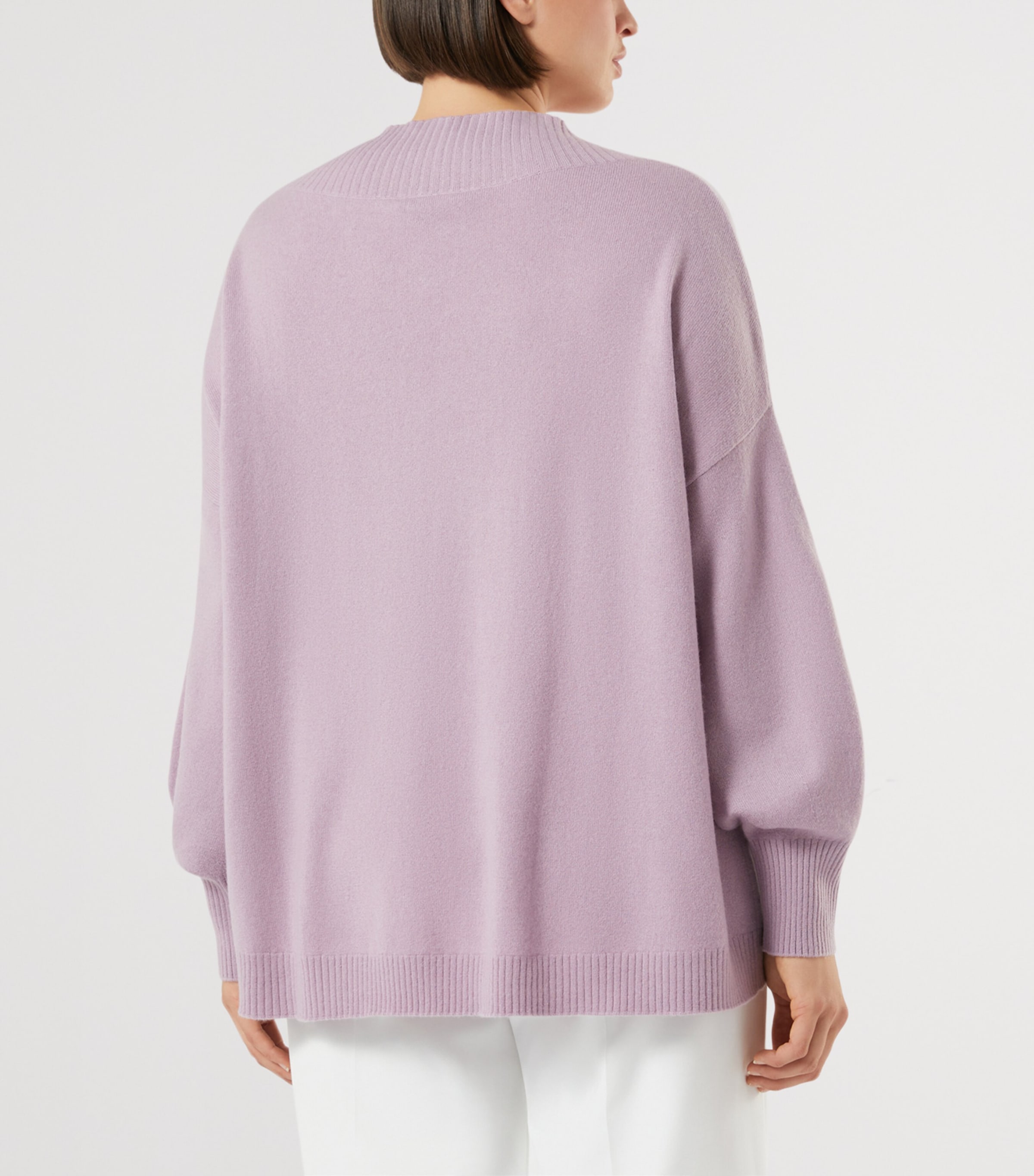 Marina Rinaldi Womens Cashmere V-Neck Sweater Lilac Image 3