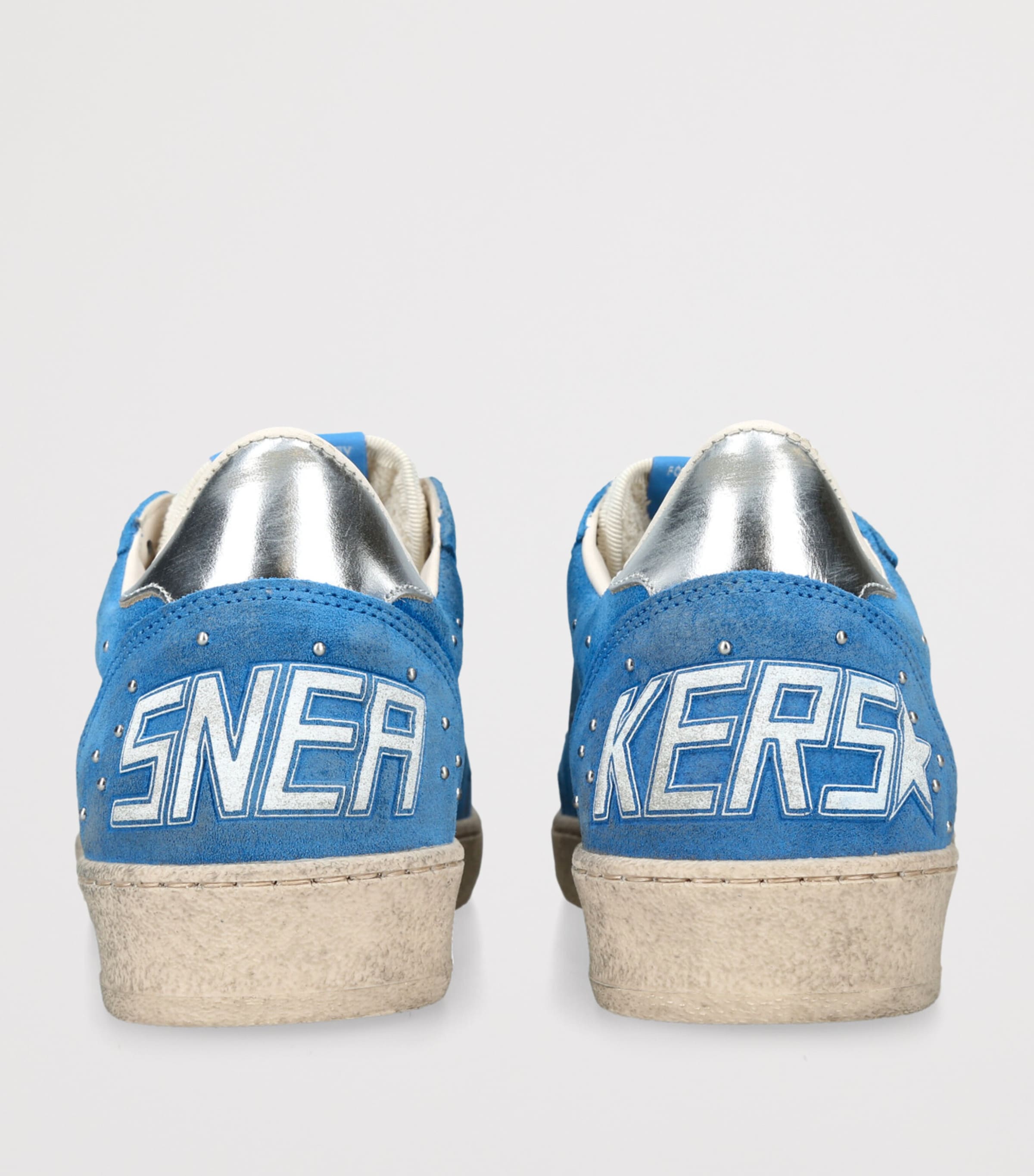 Golden Goose Suede Studded Ball Star Sneakers Blue Image 2