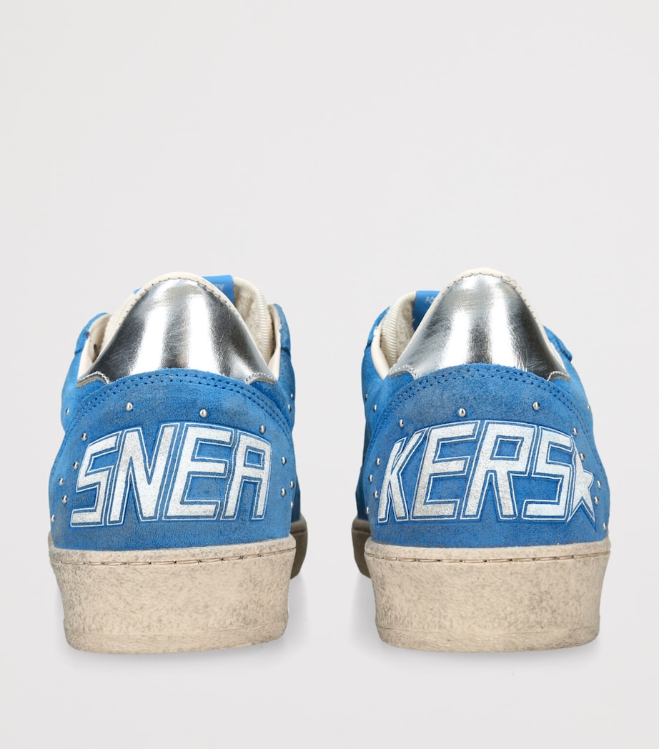Golden Goose Suede Studded Ball Star Sneakers Blue Image 2