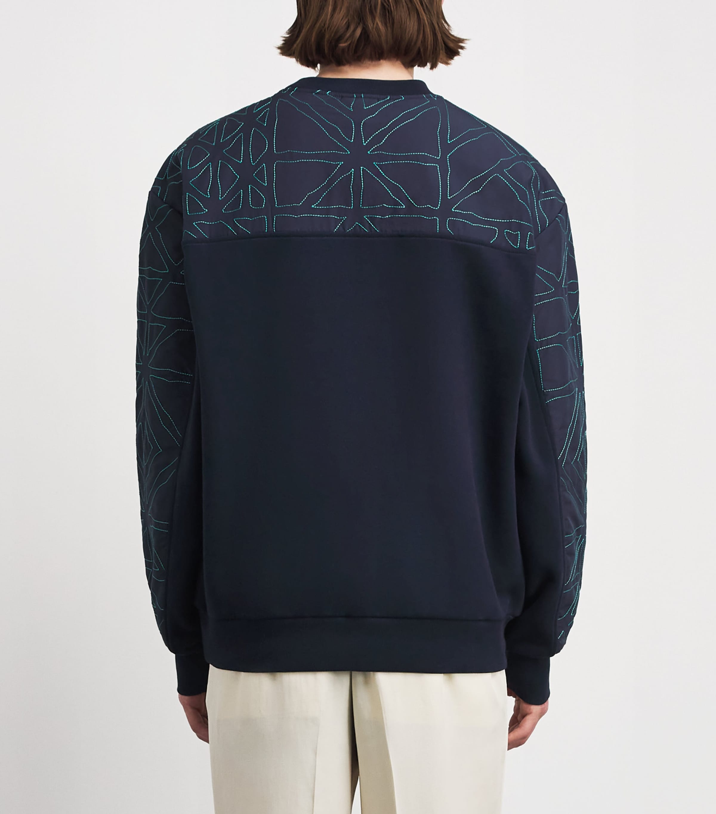 Malbon Golf Mens Tierra Crew-Neck Sweatshirt Midnight Image 5