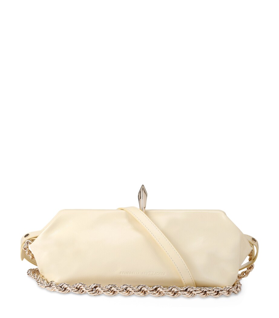 Benedetta Bruzziches Leather Sophia La Petite Shoulder Bag Cream Image 1