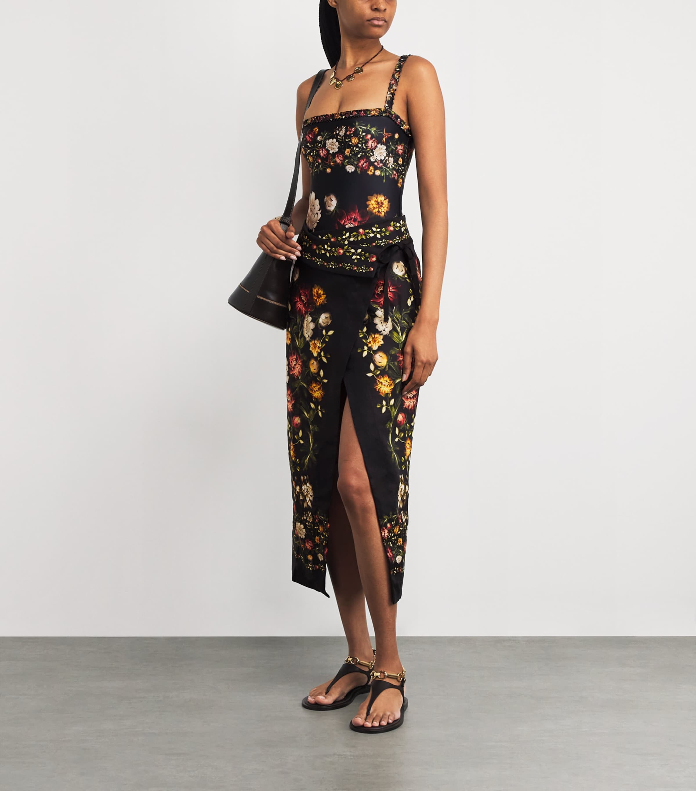 Linen Floral Midi Pareo MULTICOLOR Image 2