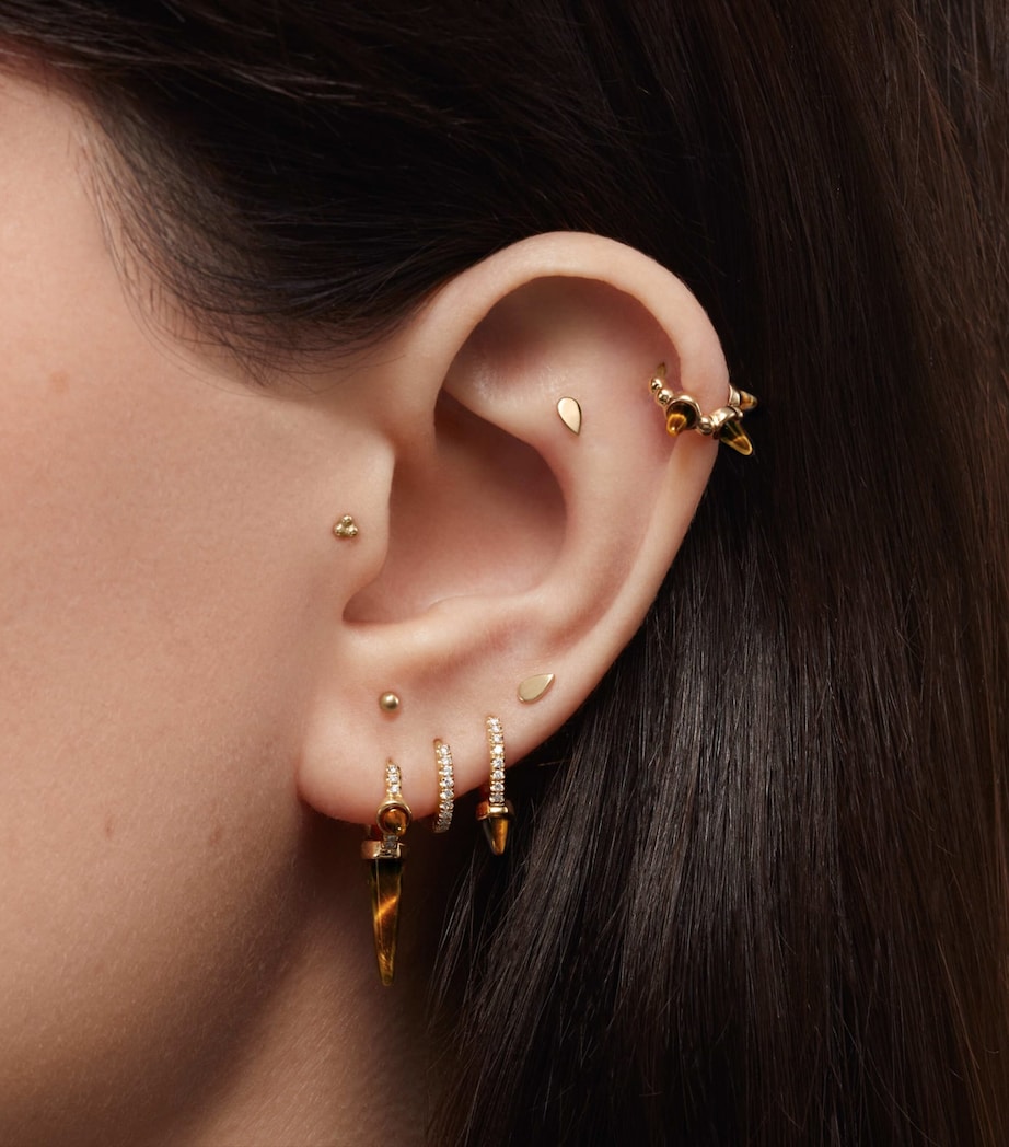 Yellow Gold Ball Threaded Stud Earring (2mm) YELLOW GOLD Image 3
