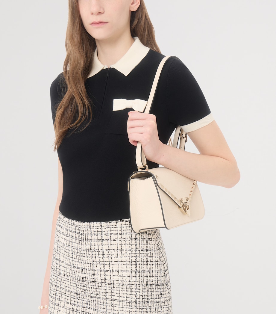 Valentino Womens Cotton Bow-Detail Polo Shirt Image 6