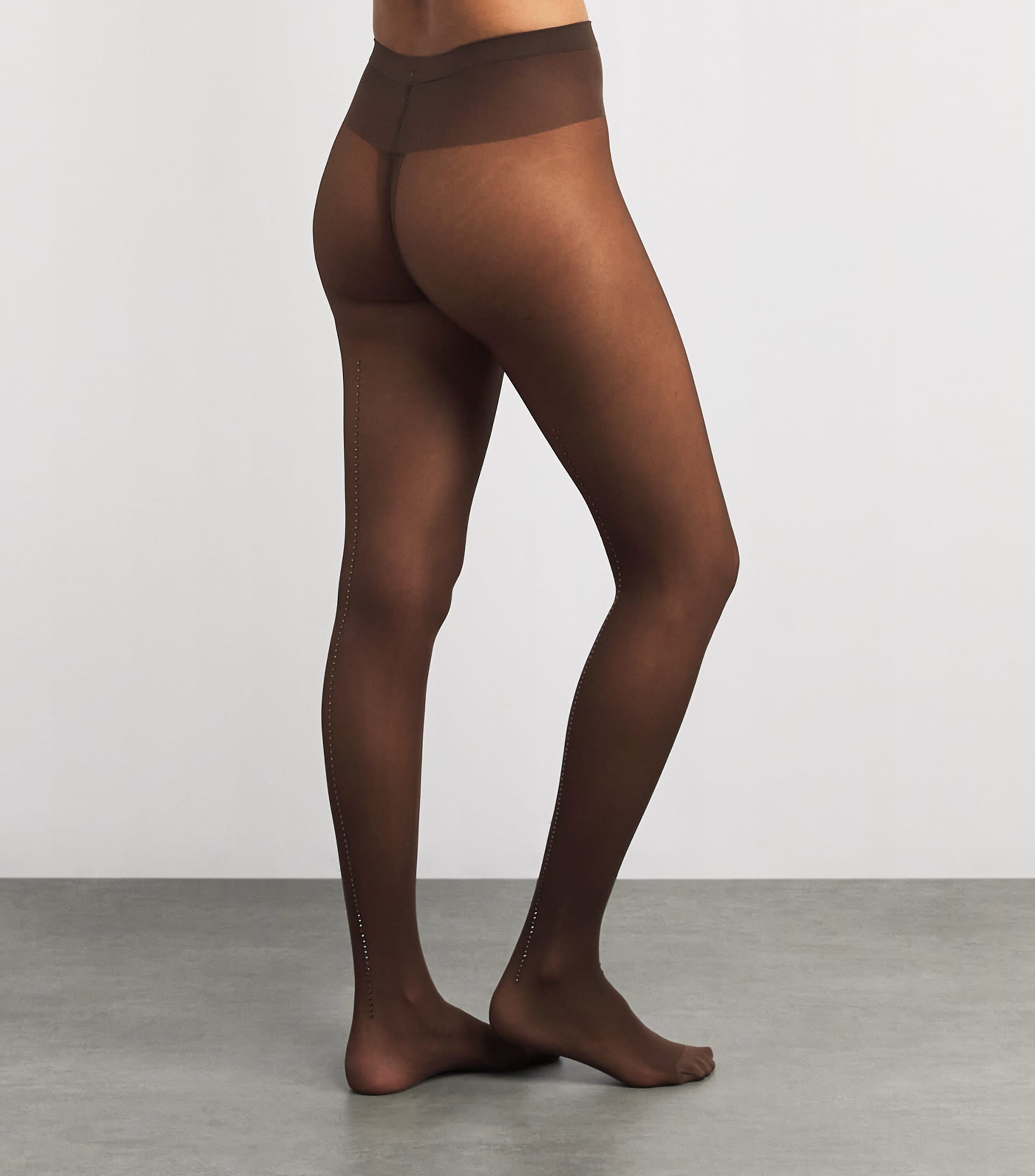 Crystal Back-Seam 20 Tights 8080 UMBER/JET NUT Image 3