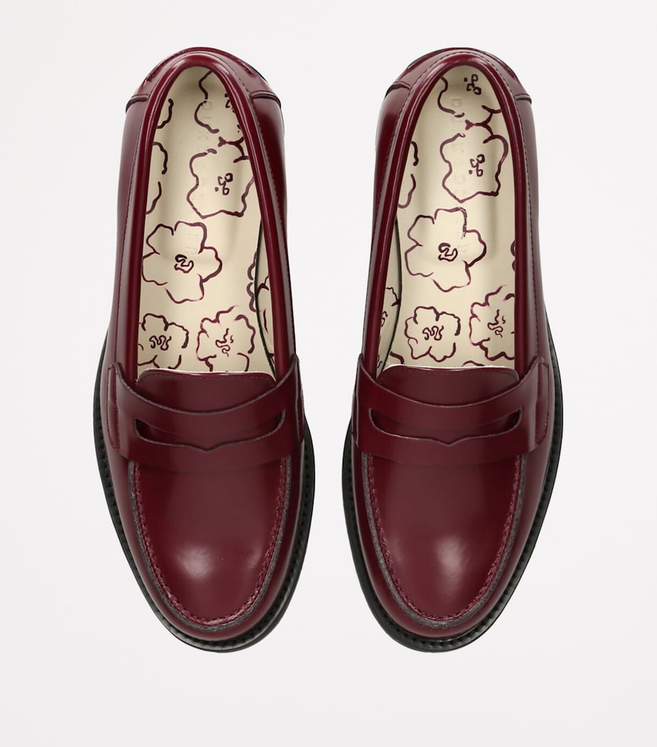 Leather Wilde Penny Loafers WINE Image 4