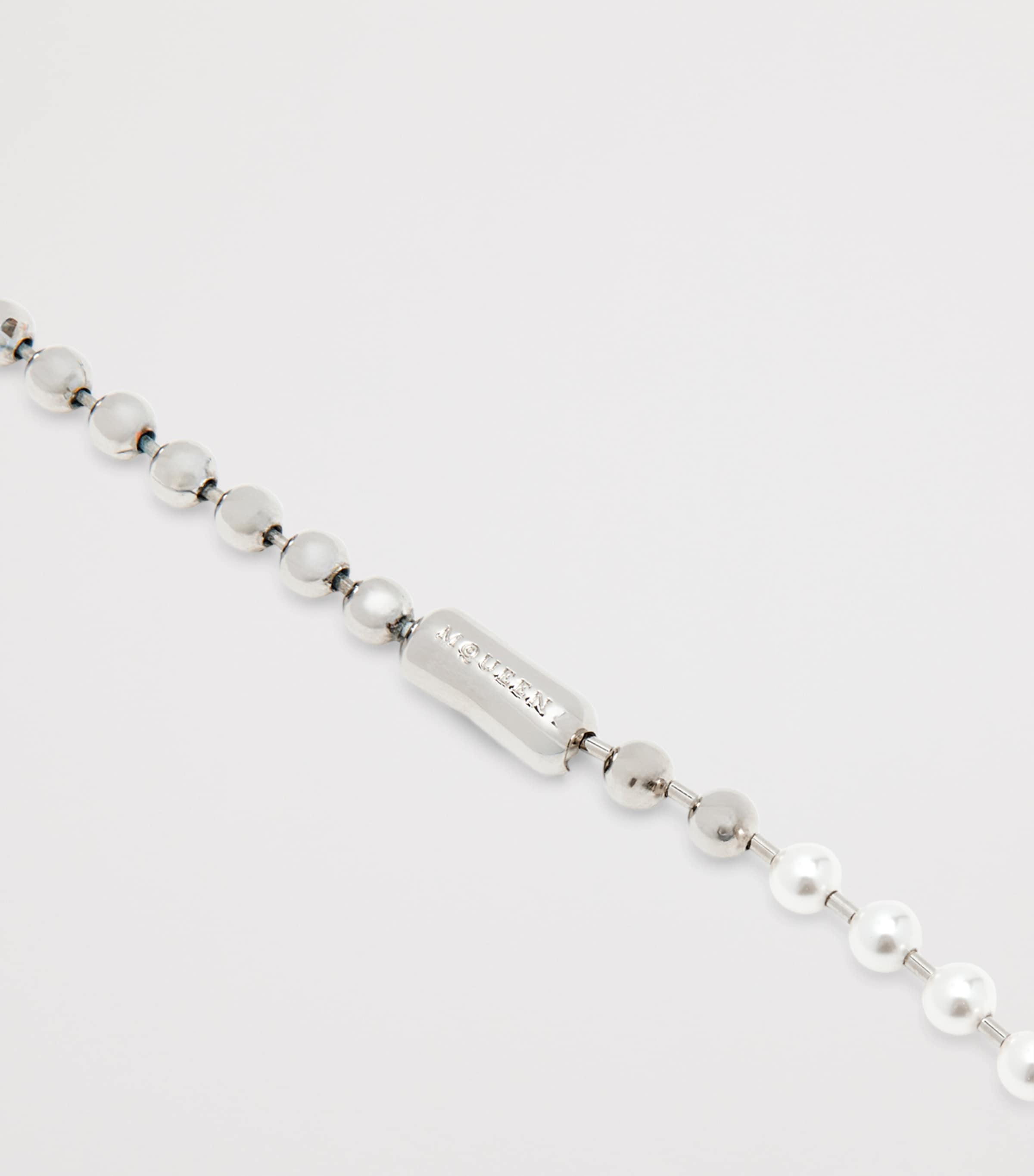 Faux Pearl and Skull Necklace 1026 Image 2