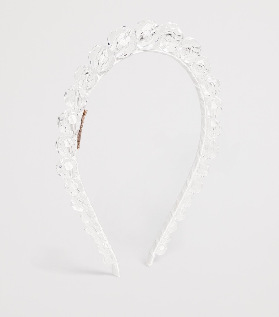Monnalisa Crystal Headband Cream Image 2