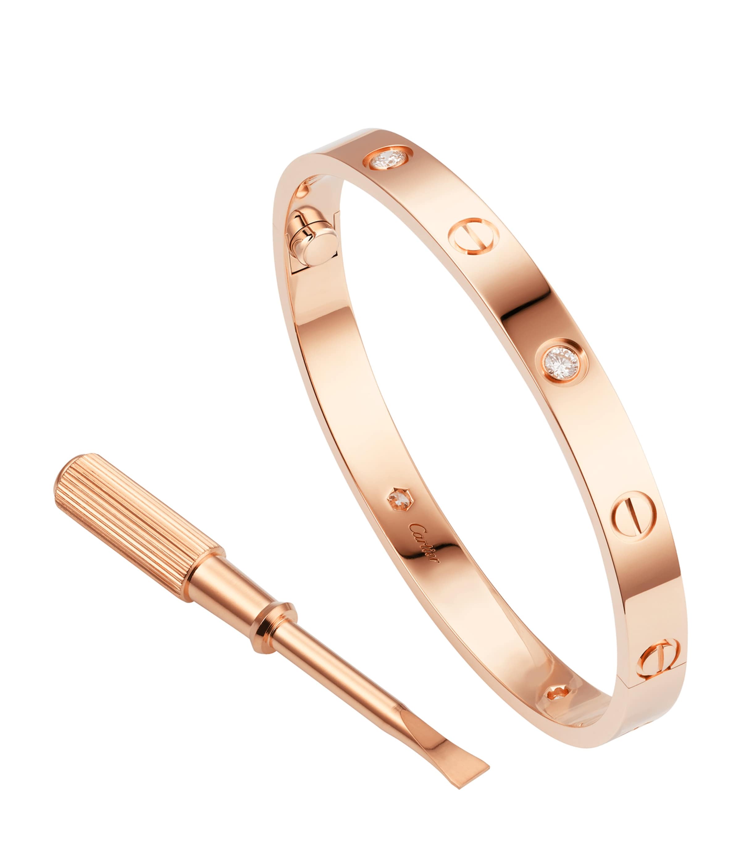 LOVE Classic Rose Gold 4-Diamond Bracelet ROSE GOLD Image 4