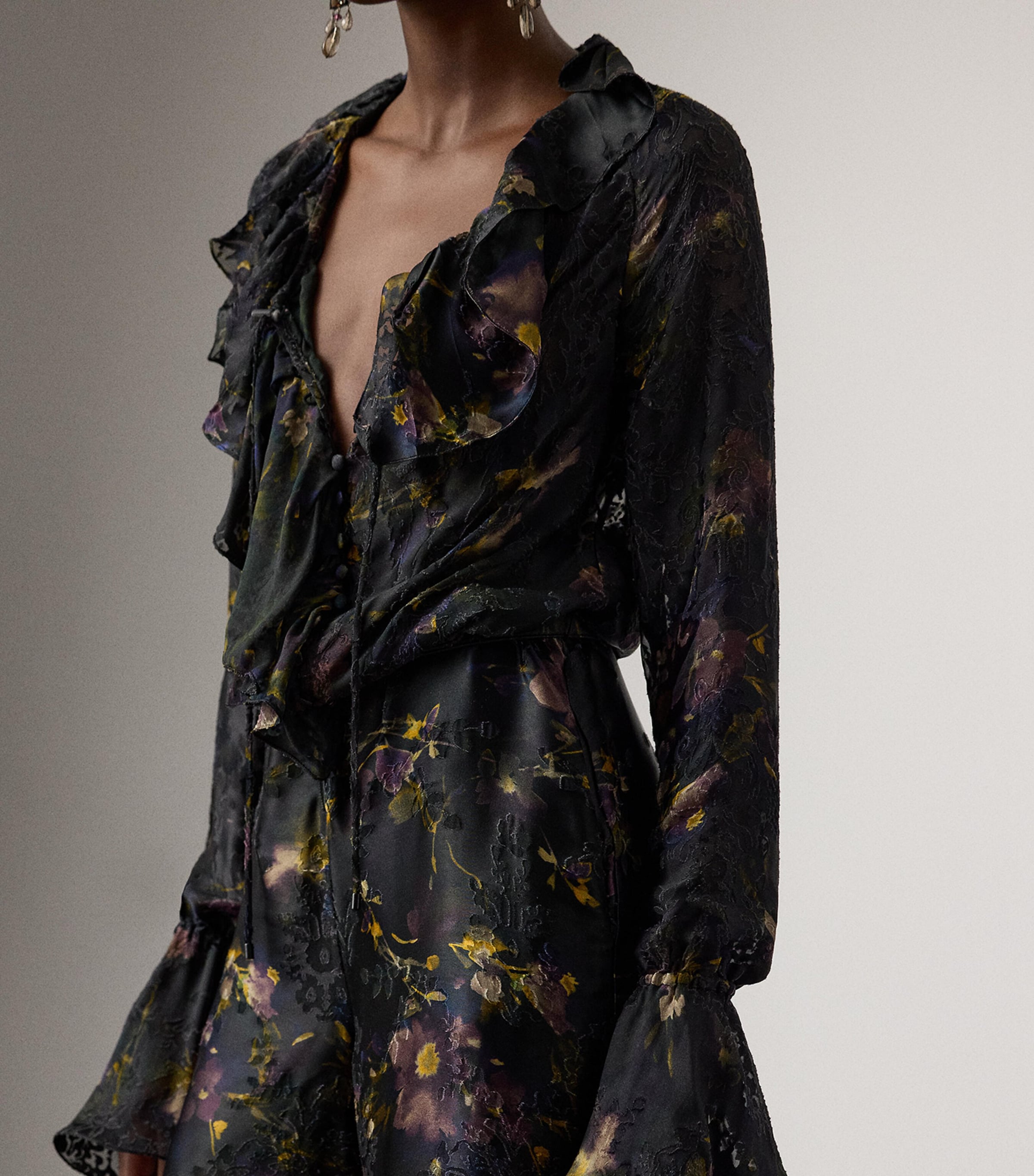 Satin Carol Jumpsuit GREEN MULTI Image 4