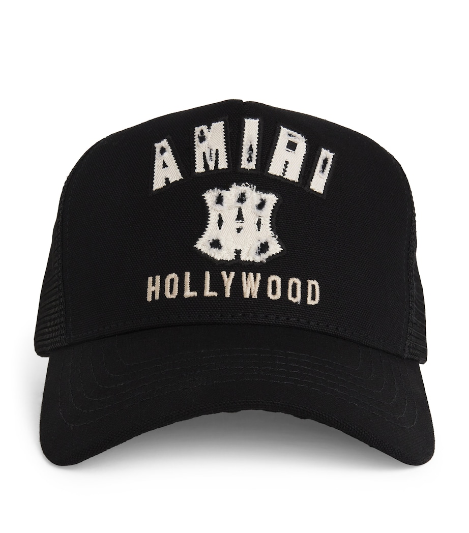AMIRI Distressed MA Hollywood Baseball Cap Black Image 1