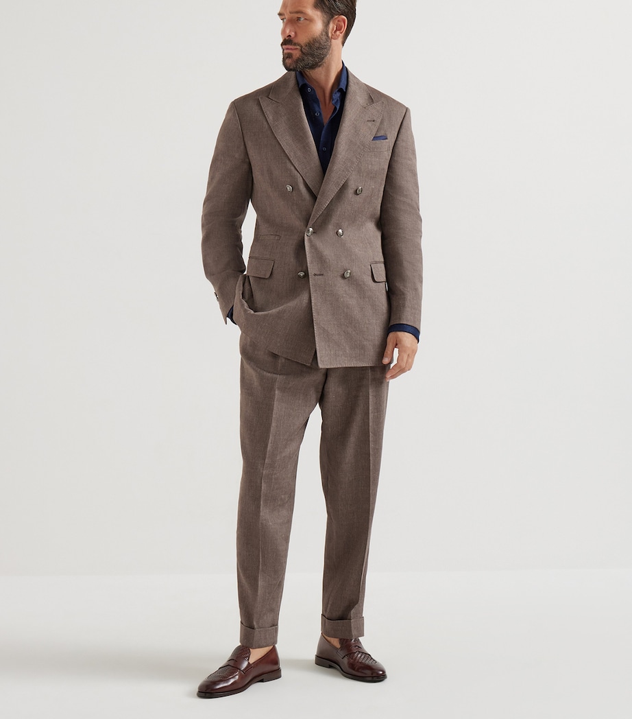 Brunello Cucinelli Mens Linen-Cotton 2-Piece Suit Image 3