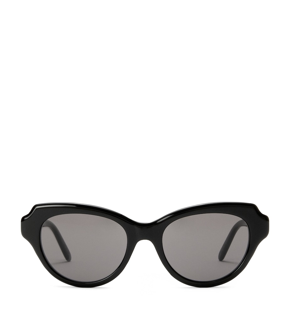 Acetate Swan Slim Sunglasses BLACK Image 1