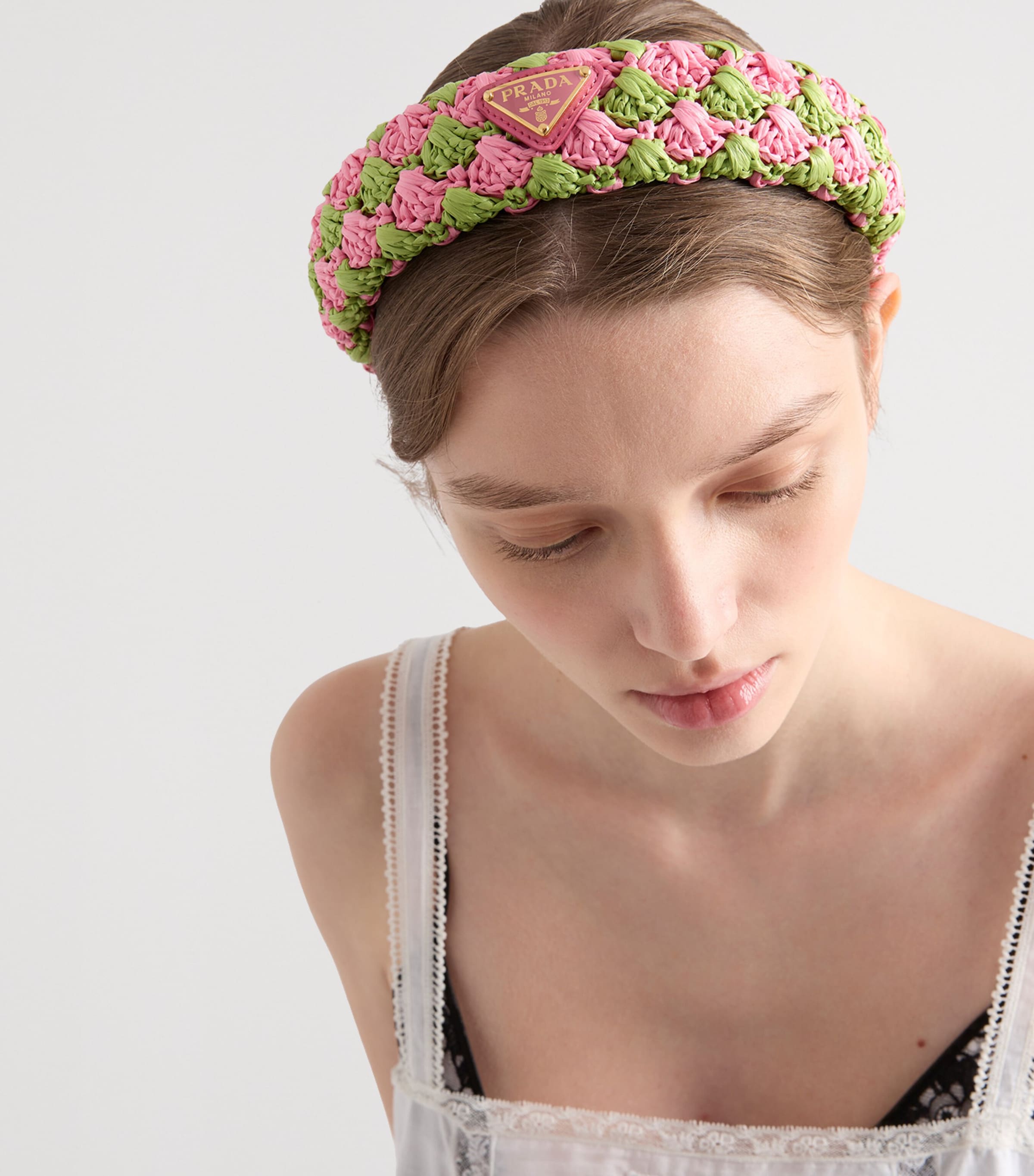 PRADA＊Crochet headband クロッシェ カチューシャ＊送料込 PRADA＊Crochet headband クロッシェ カチューシャ＊送料込