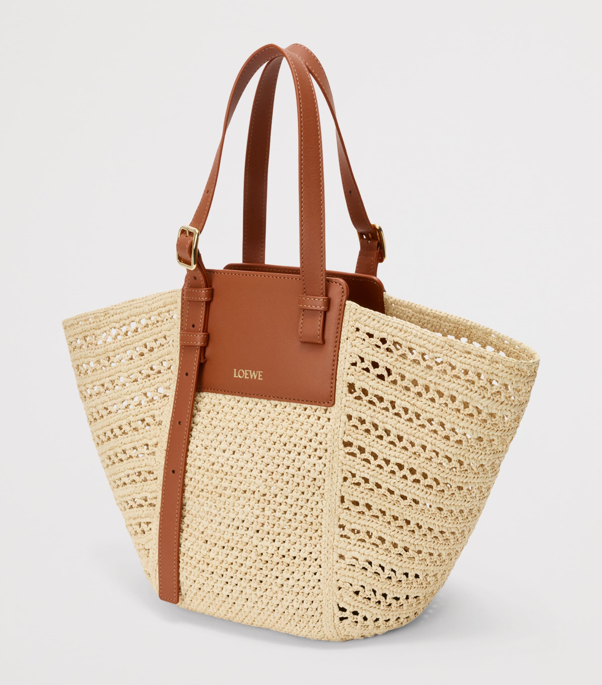 LOEWE x Paula's Ibiza Raffia Hammock Cabas Tote Bag Natural/tan Image 3