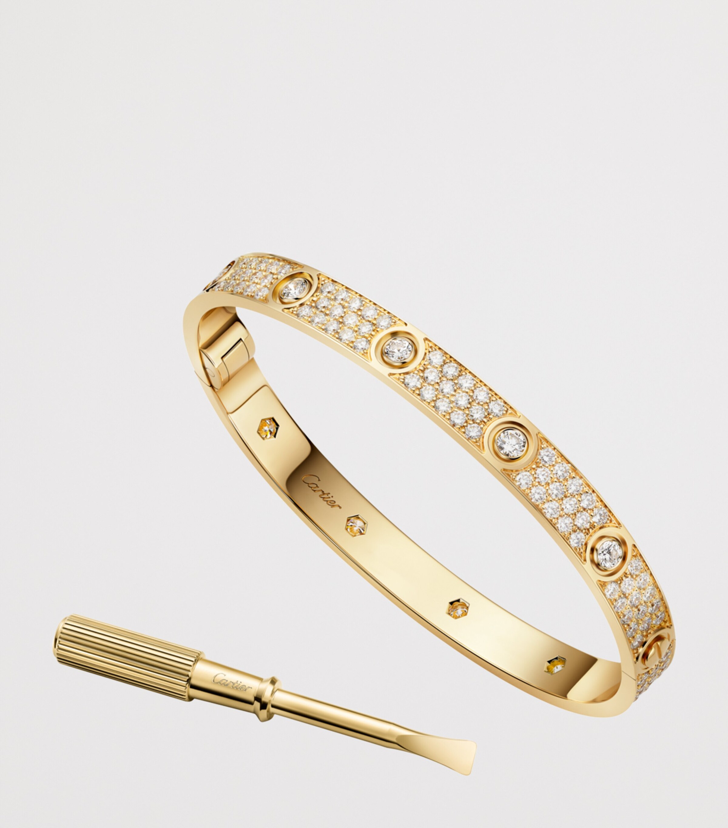 LOVE Yellow Gold and Diamond Bracelet YELLOW GOLD Image 2