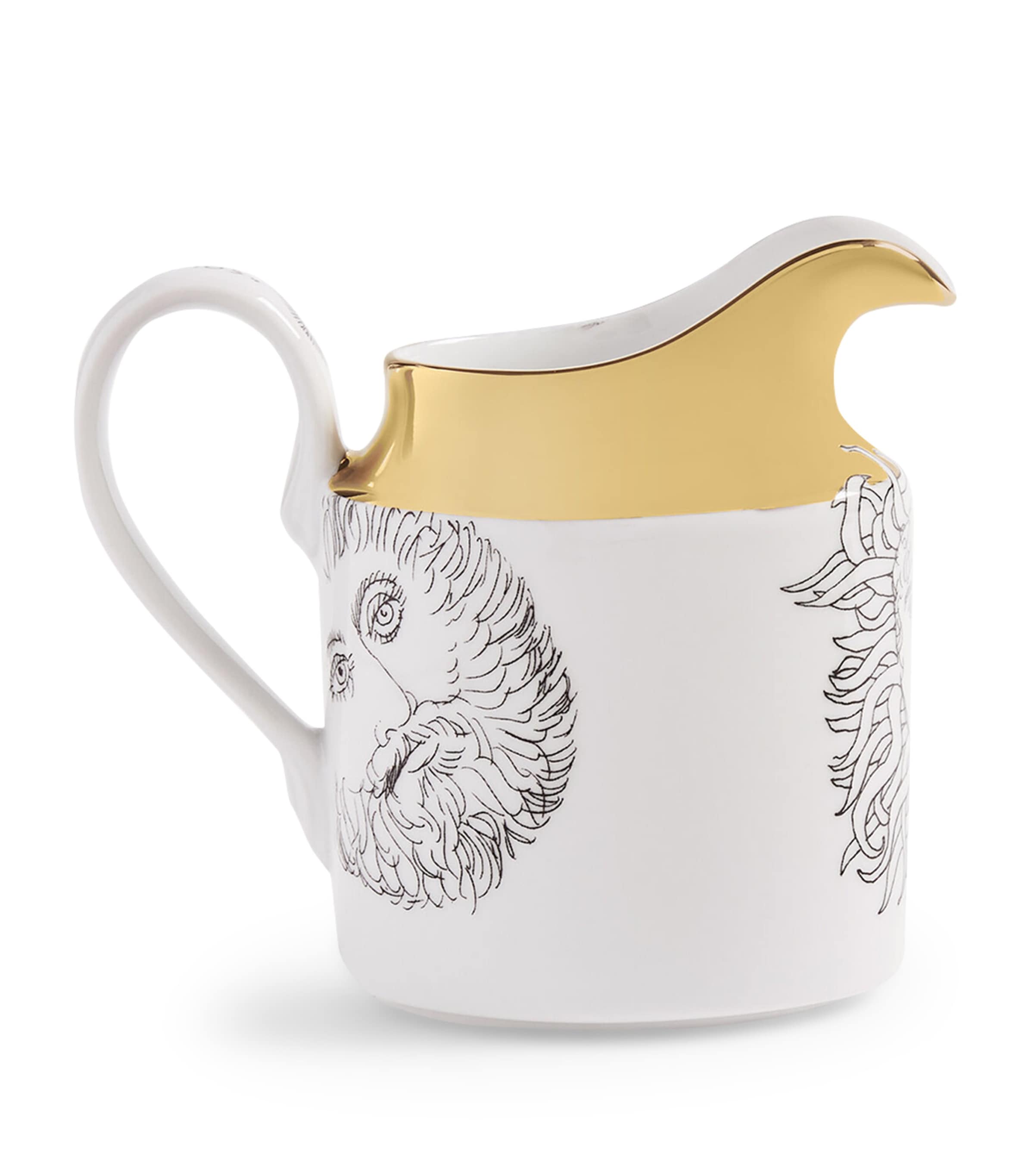 Fornasetti Solitario Milk Jug In White