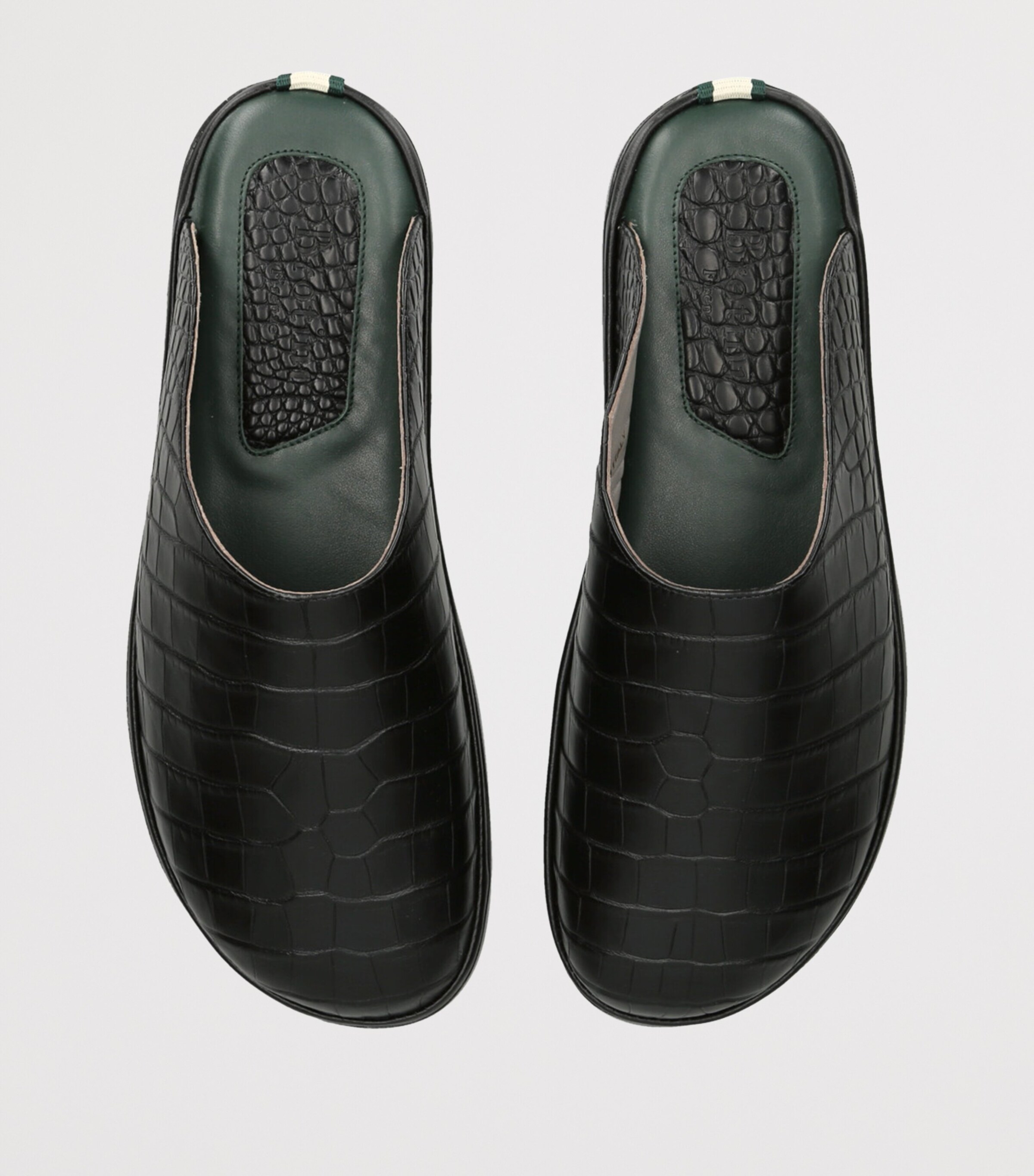 Alligator Leather Mules BLACK Image 4