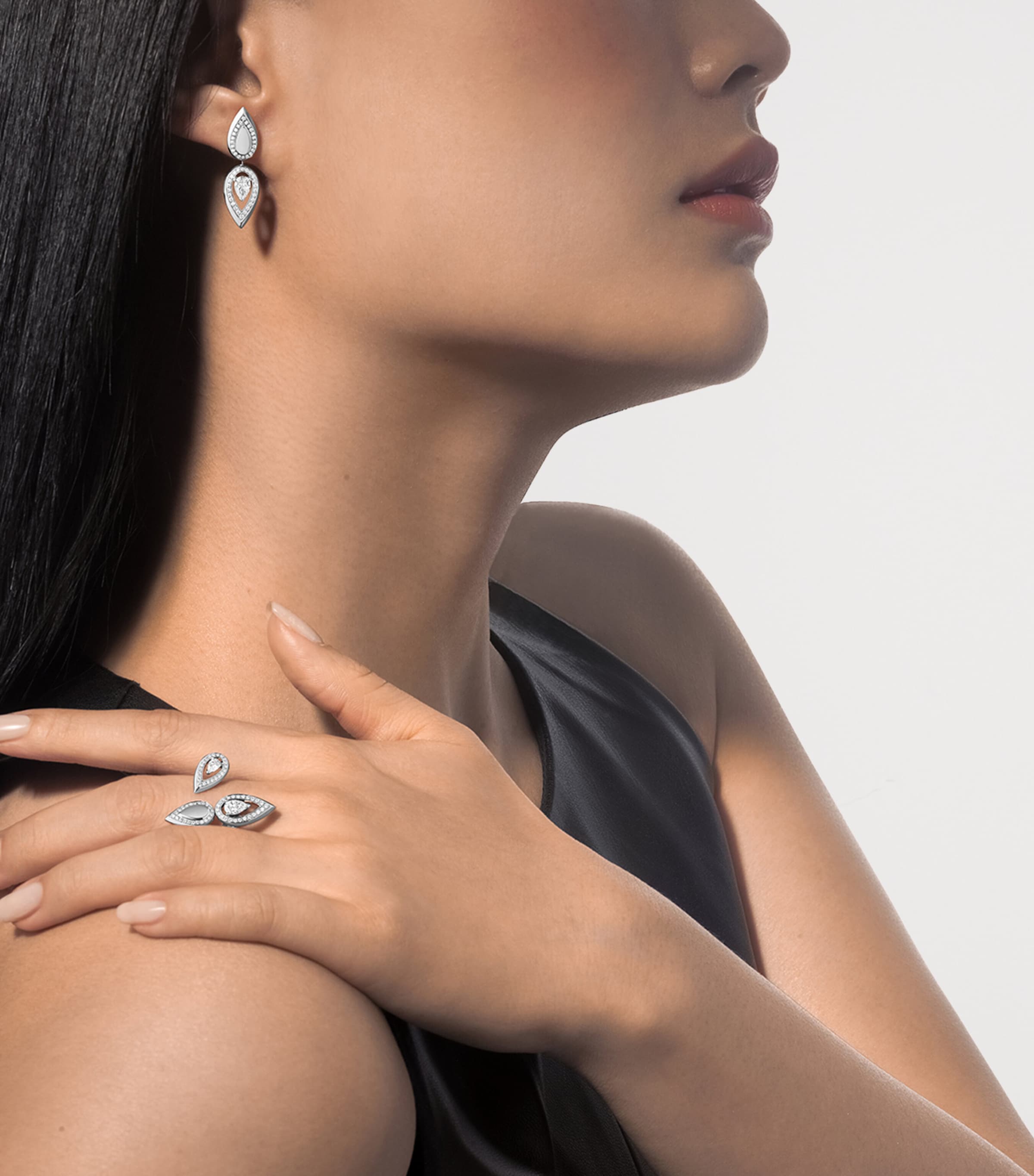 Messika Fiery White Gold and Diamond Trio Ring White Gold Image 2