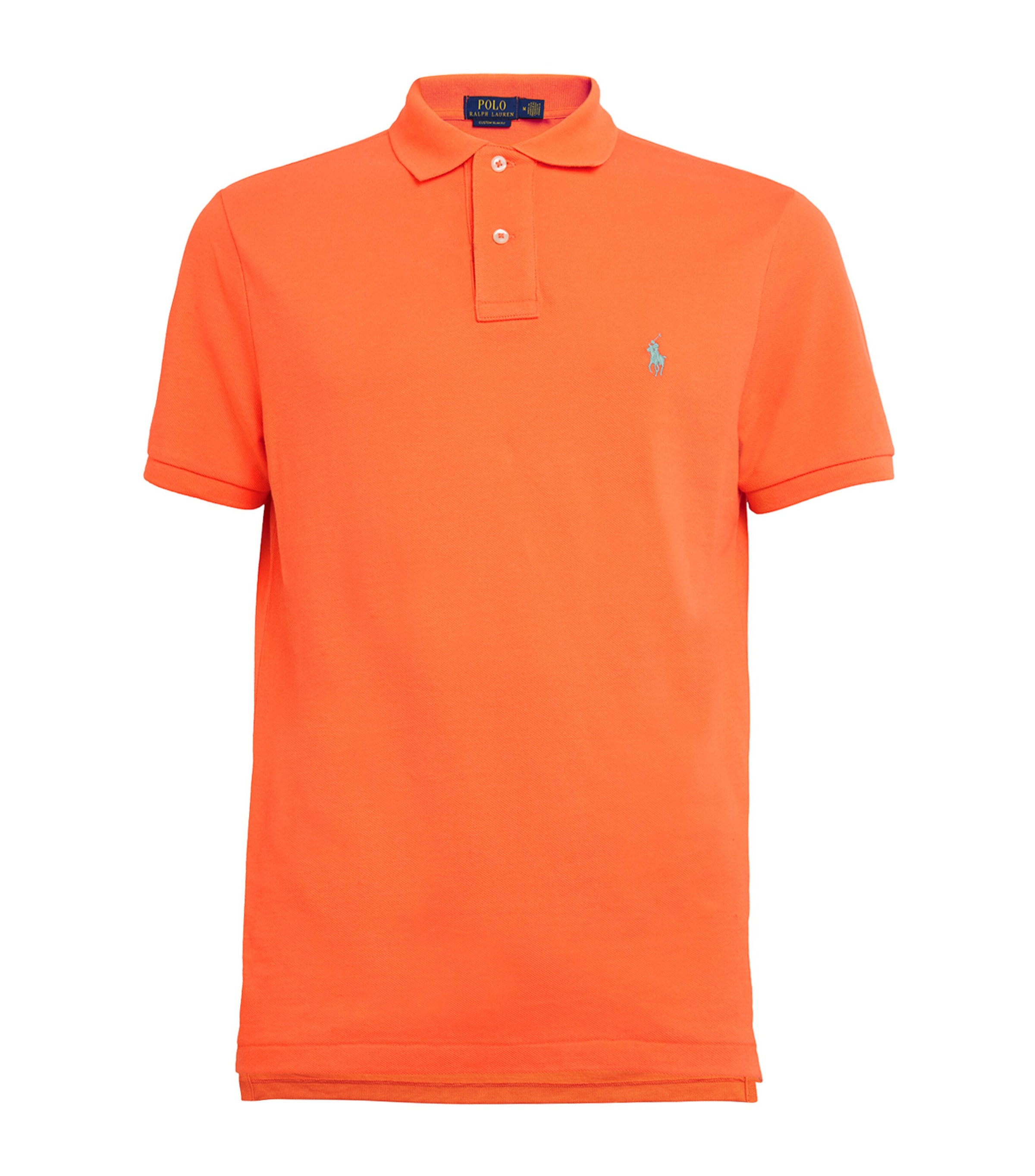 Shop Polo Ralph Lauren Cotton Mesh Custom-fit Polo Shirt In Orange