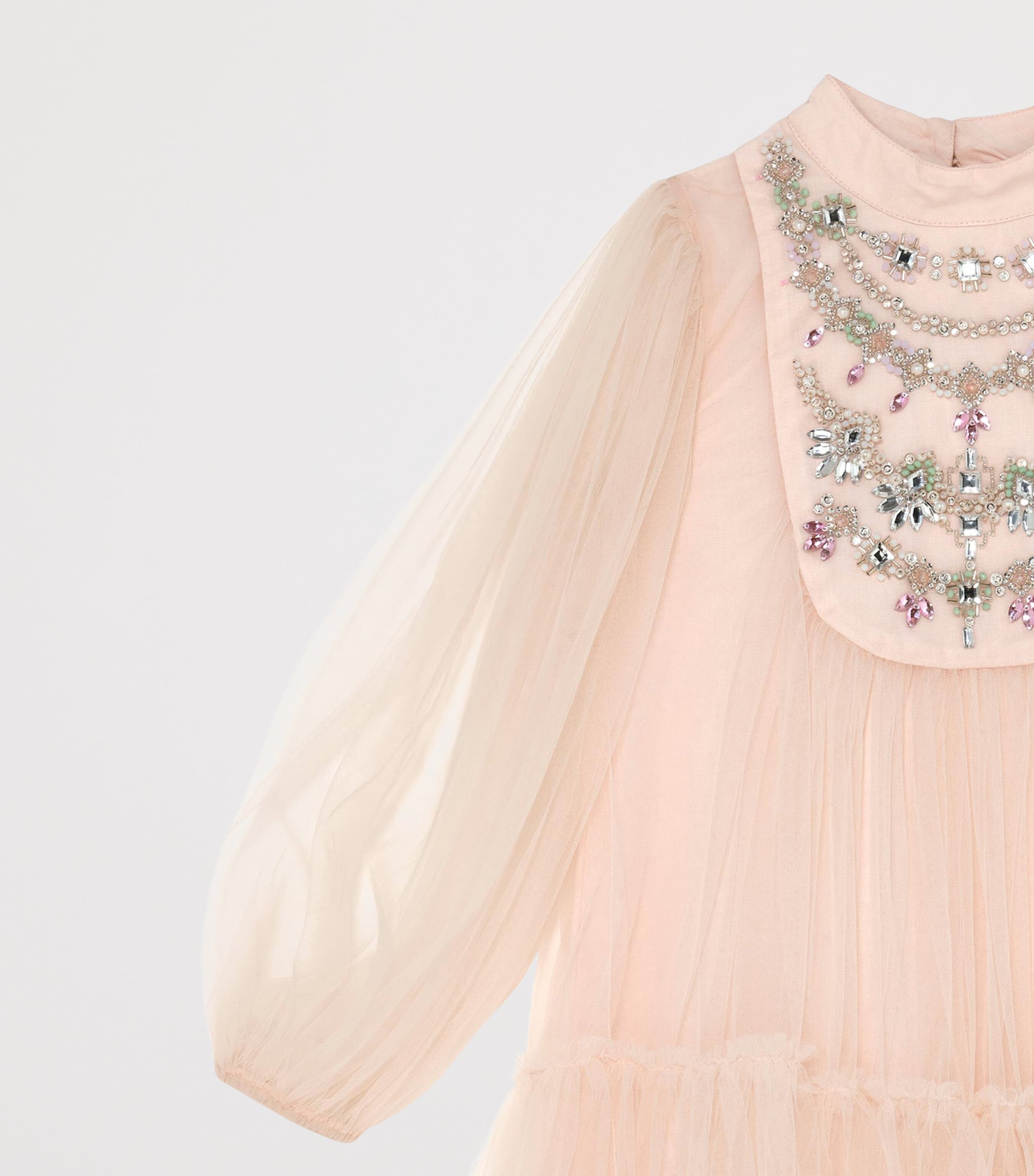 Tulle Crown Jewel Dress (2-11 Years) PEARL Image 3