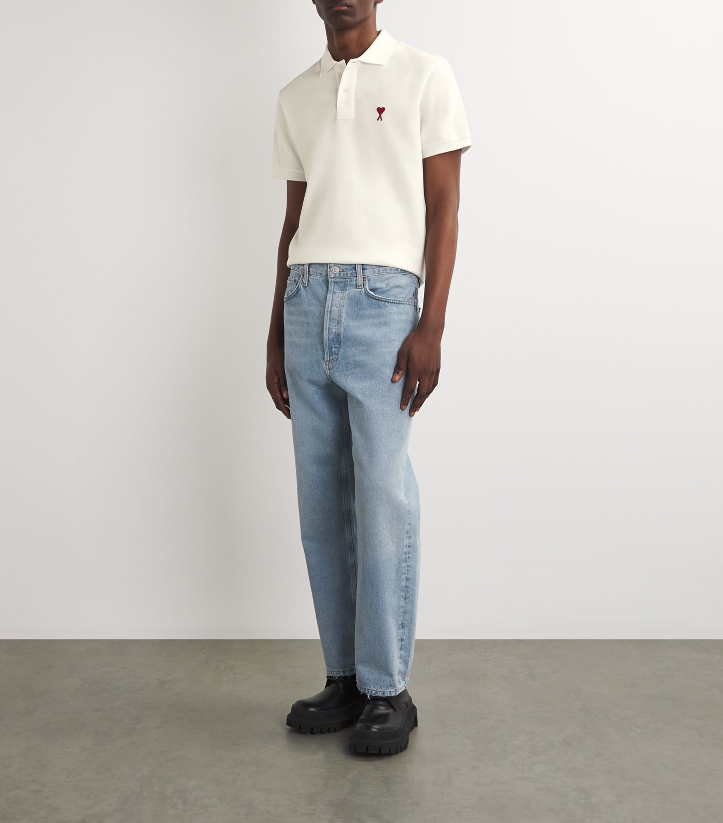 Organic Cotton Ami de Coeur Polo Shirt 100 BLANC Image 2