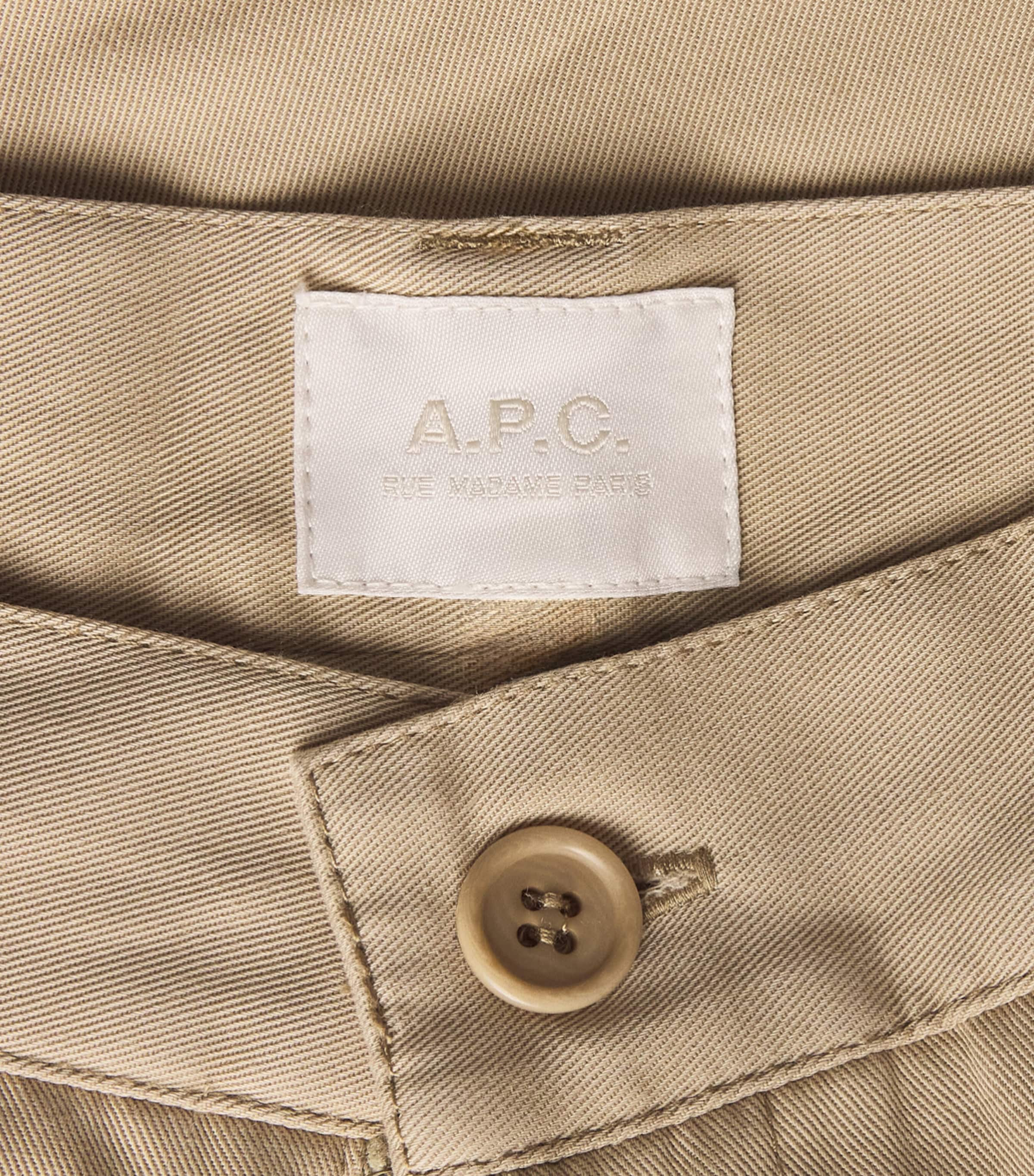 A.P.C. Mens Cotton Ricky Chinos Baa Beige Image 6