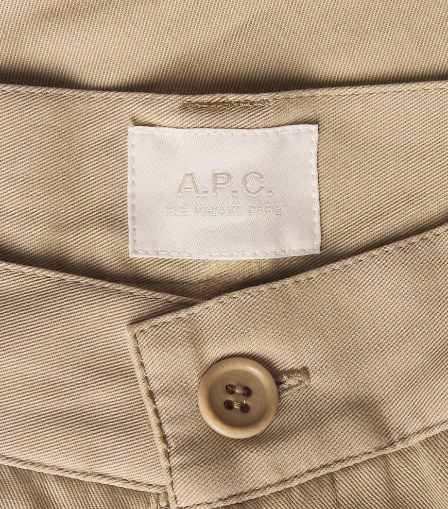 A.P.C. Mens Cotton Ricky Chinos Baa Beige Image 6