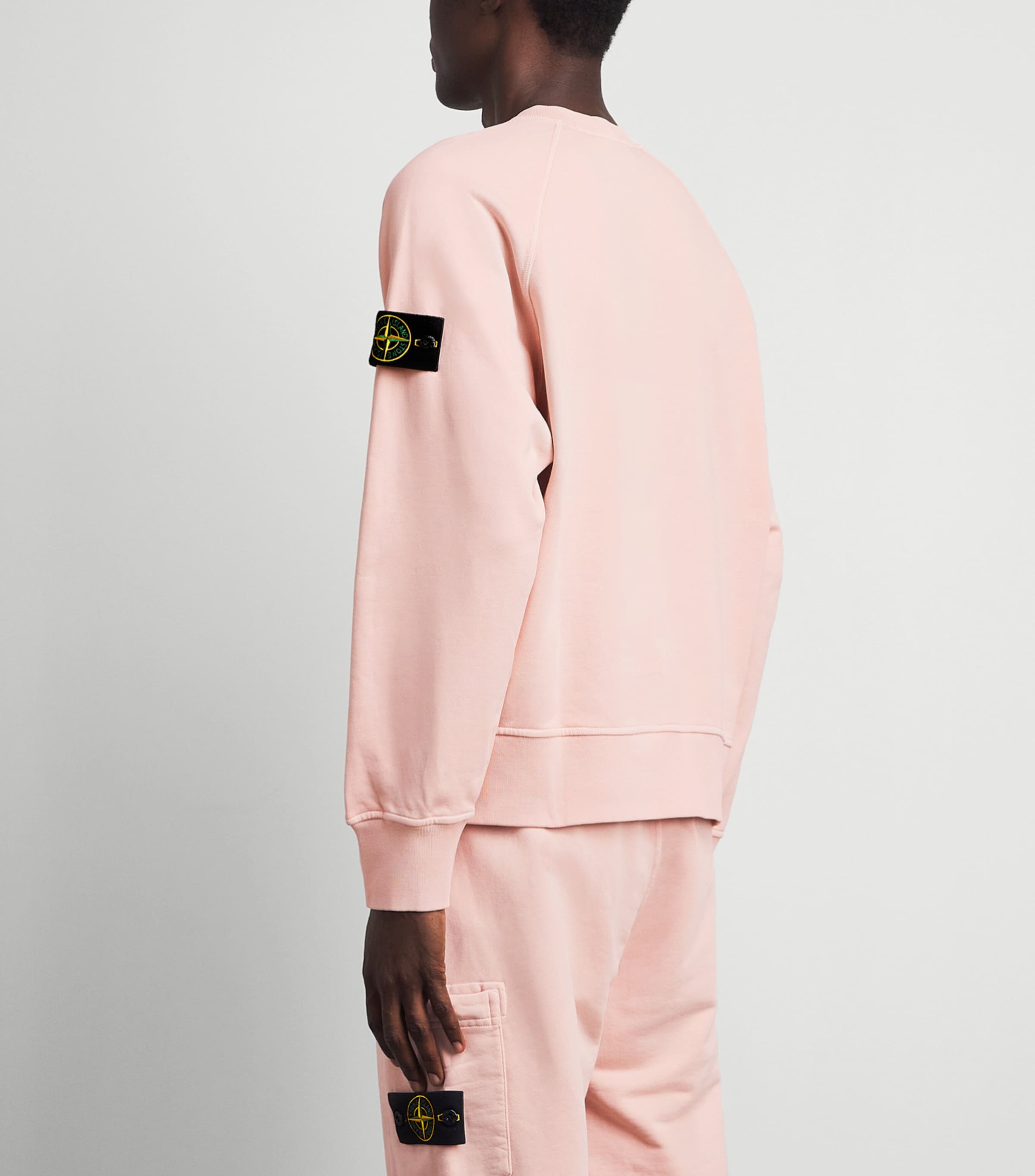 Stone Island Mens Cotton Compass Logo Sweatshirt Image 5