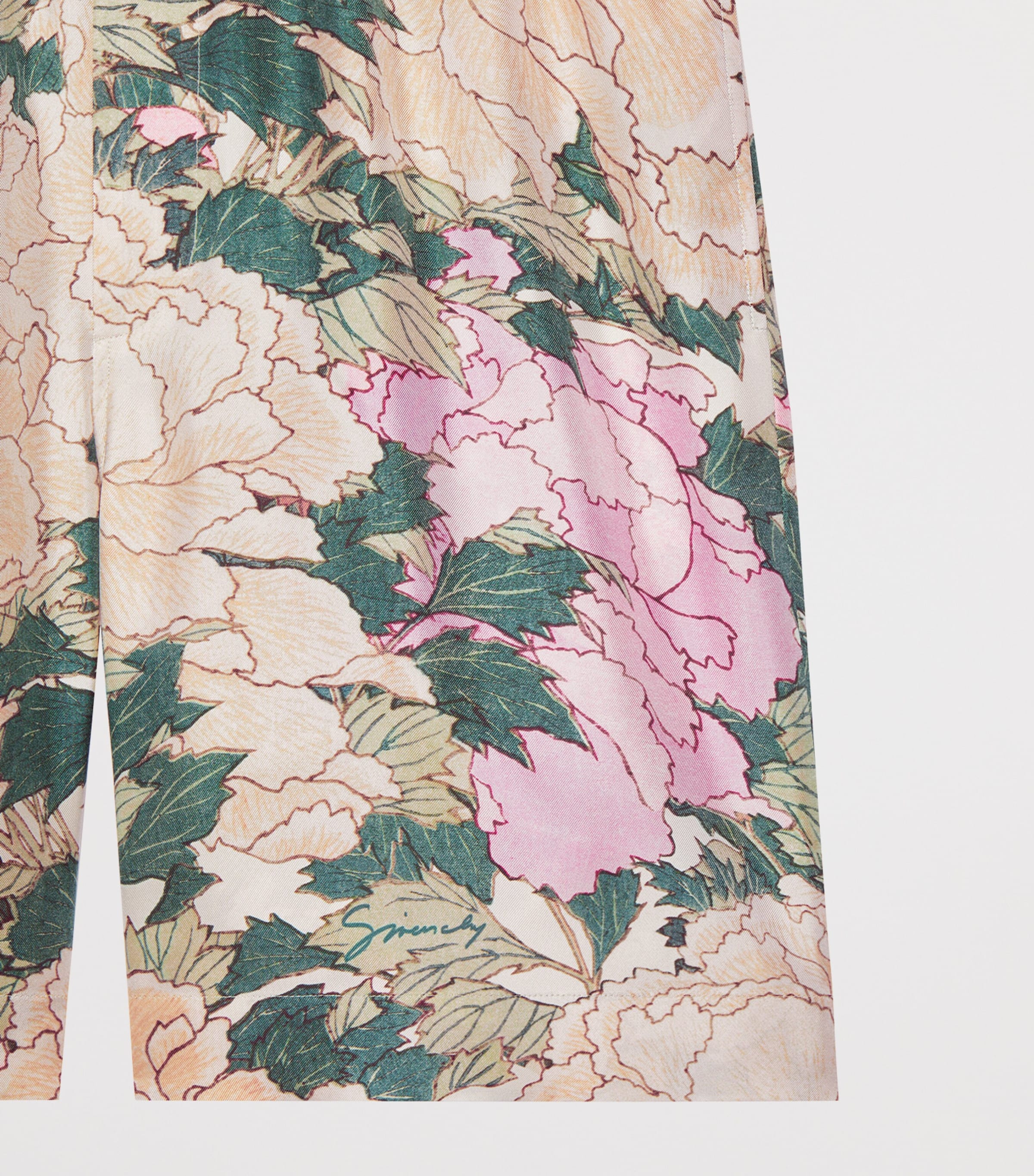 Givenchy Mens Silk Floral Shorts Image 4
