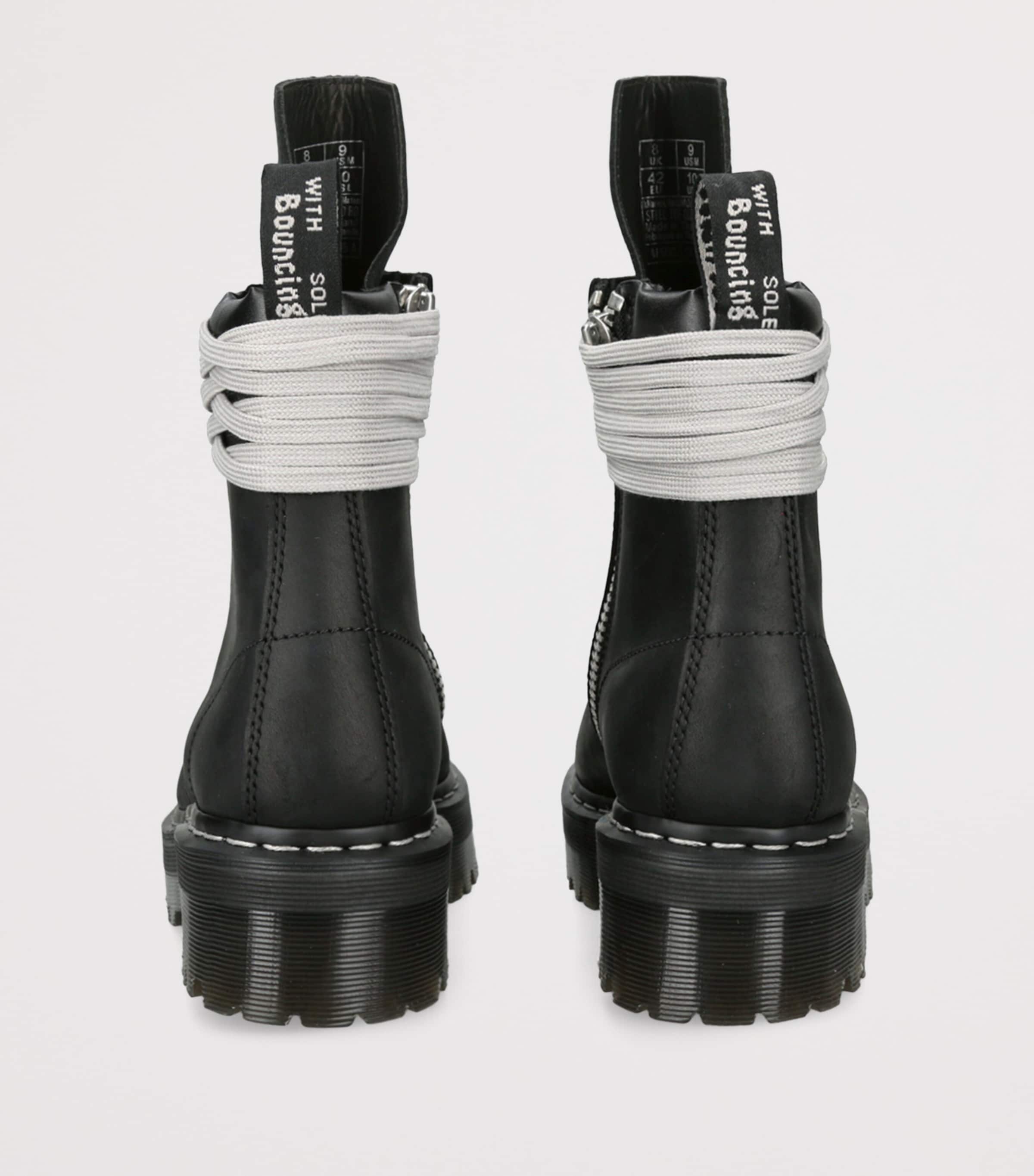 Rick Owens Black x Dr. Martens Quad Sole Steel Toe Boots | Harrods US