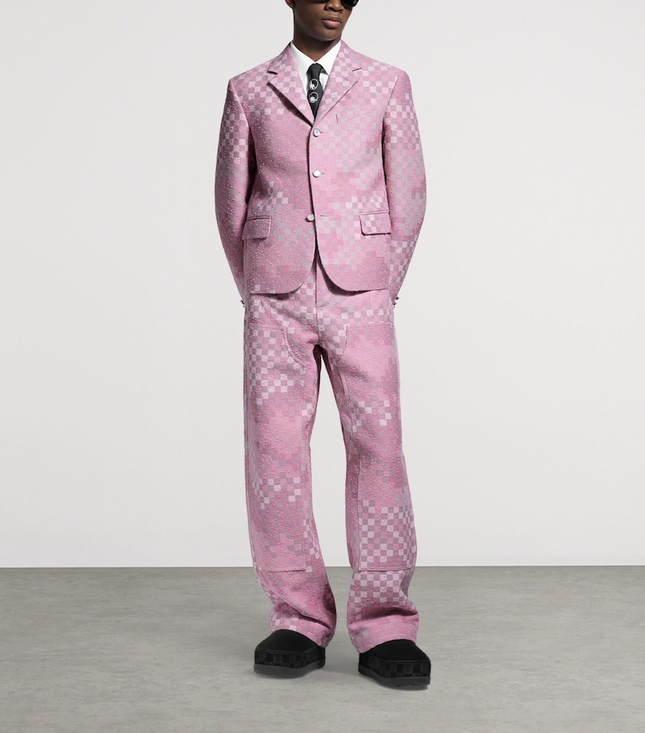 Wool-Blend Tweed Damoflage Sakura Jacket PALE PINK Image 2