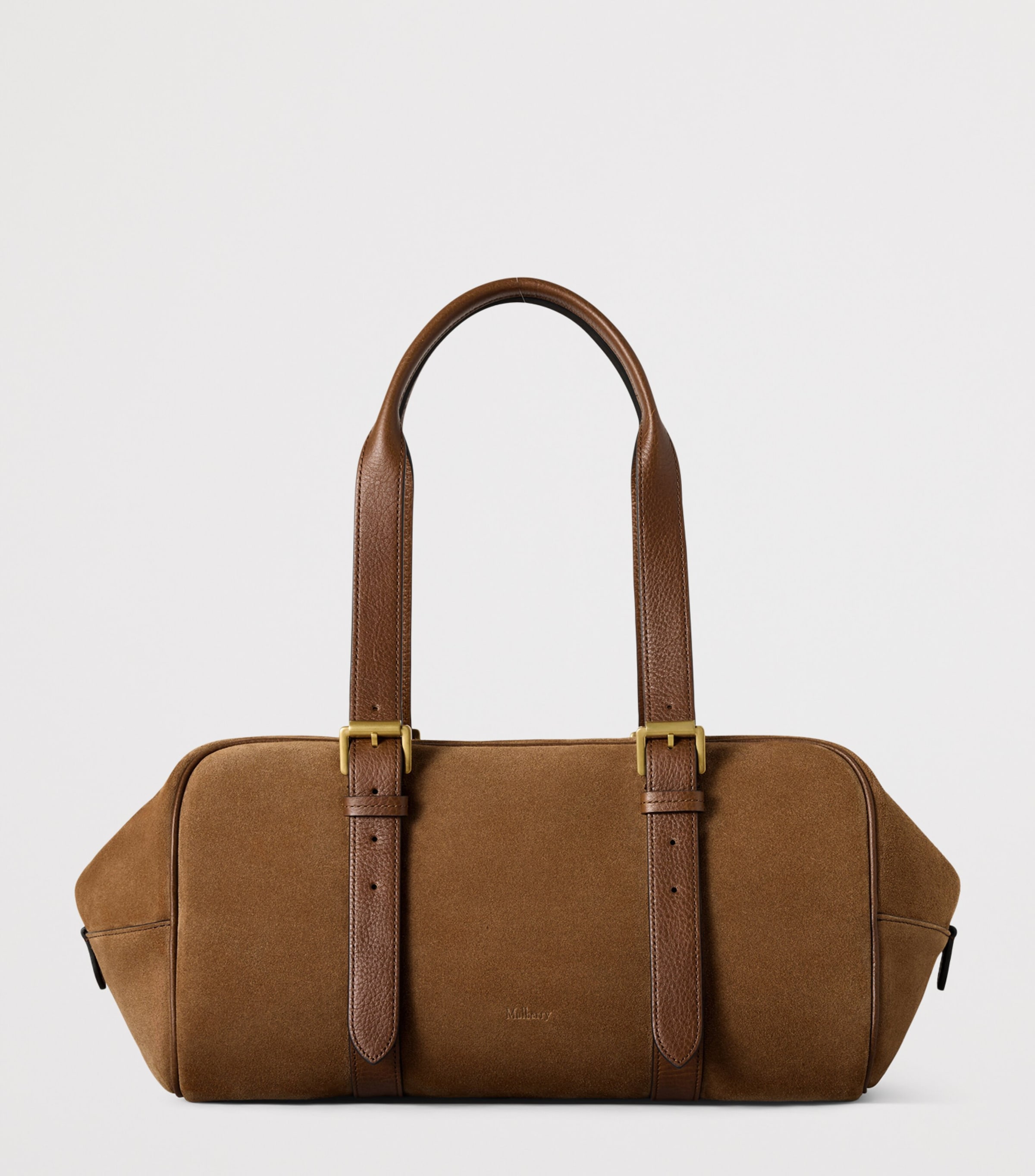 Mulberry Suede Boston Shoulder Bag Vintage Oak Image 4